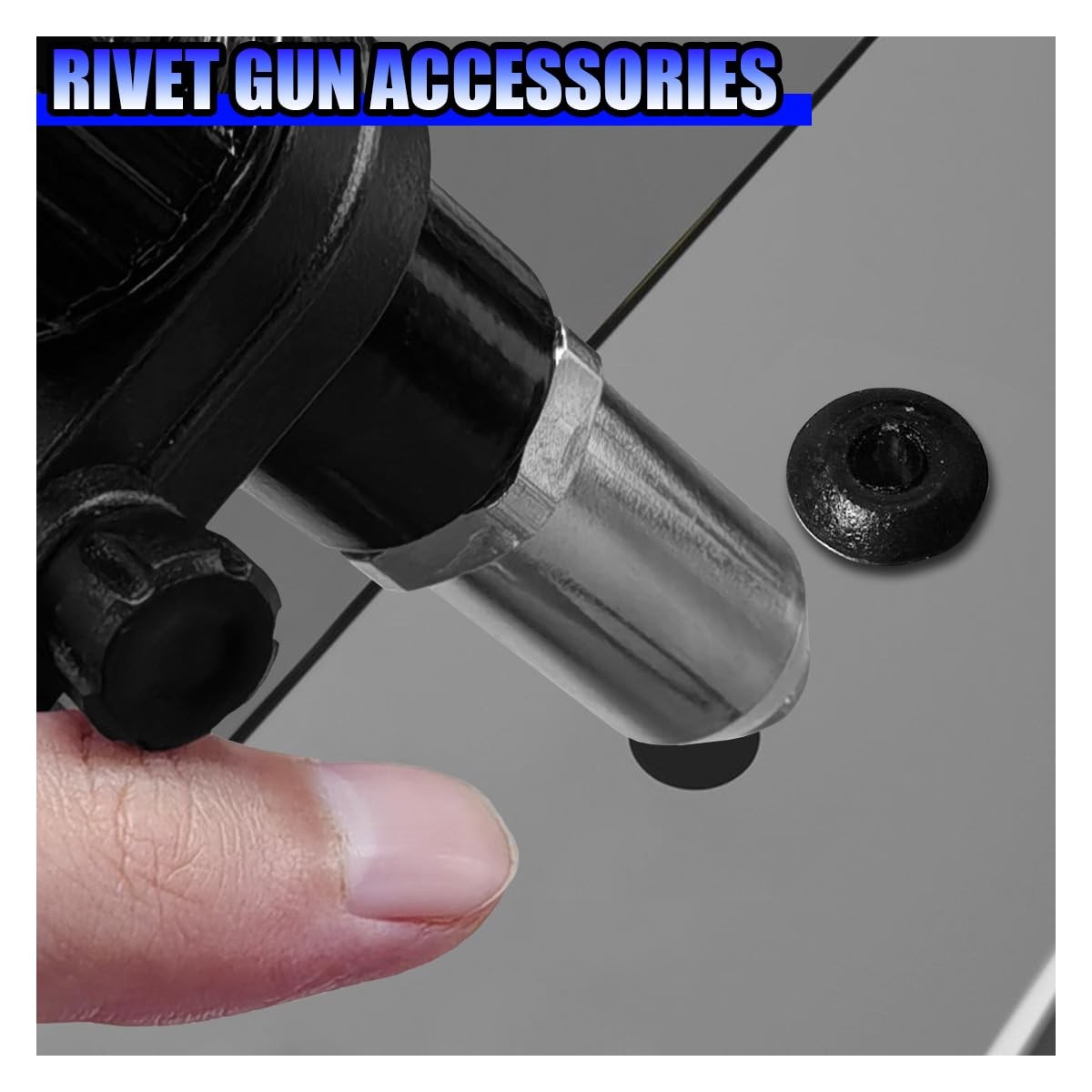 Tuxihapp Pop Rivet Gun Adapter Kit, Drill Tool with 1SET, Black&Silver