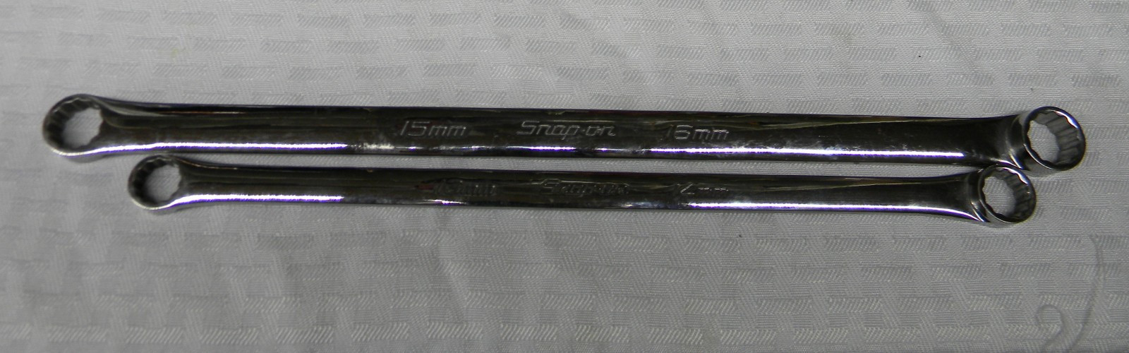 SNAP-ON 2PC METRIC 12PT 13-16MM HIGH PERFORMANCE 0° OFFSET BOX WRENCHES #XDHFM