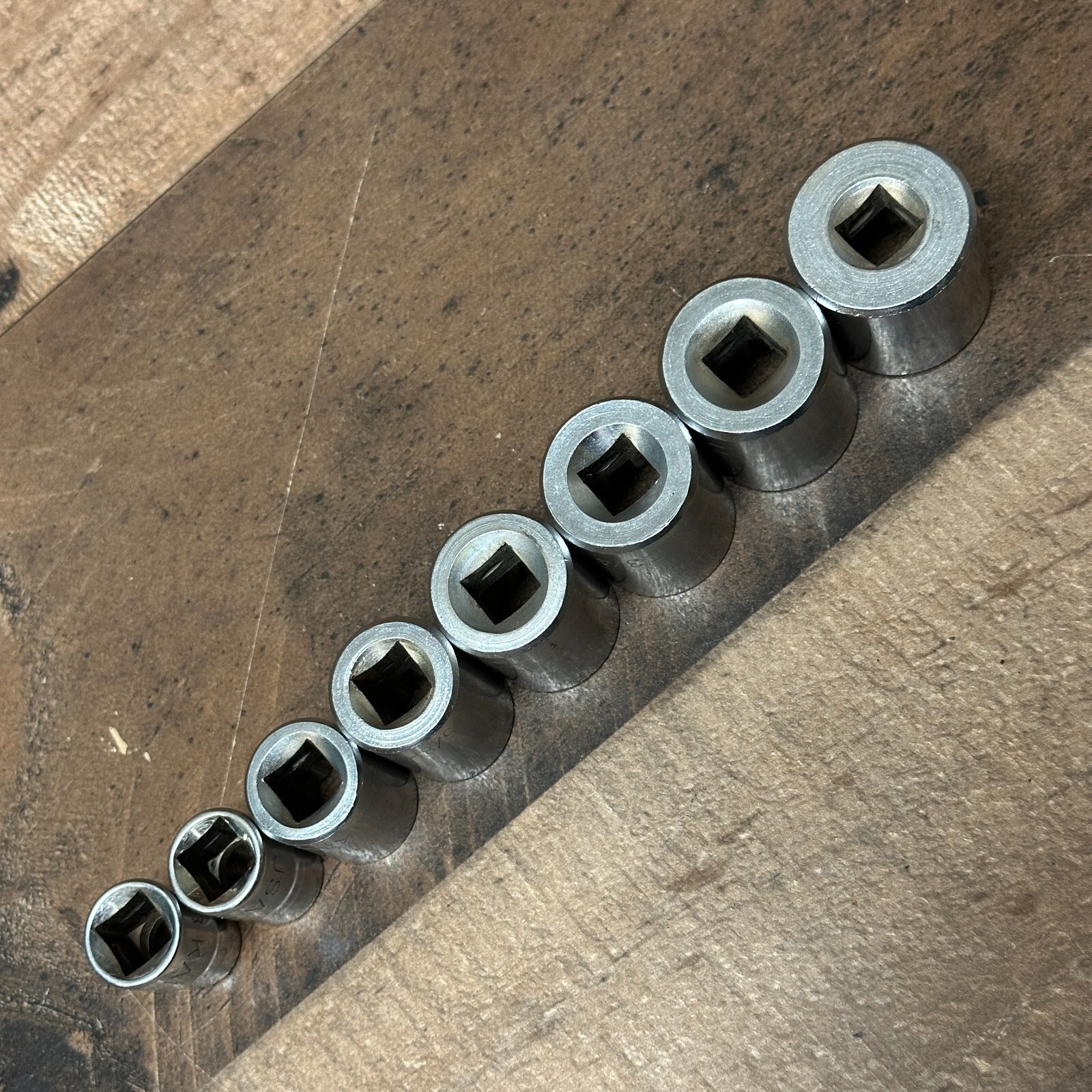 VTG KAL USA 1/2″ Dr 12 Pt Socket Set of 8 3/8 7/16 9/16 5/8 11/16 3/4 13/16 7/8