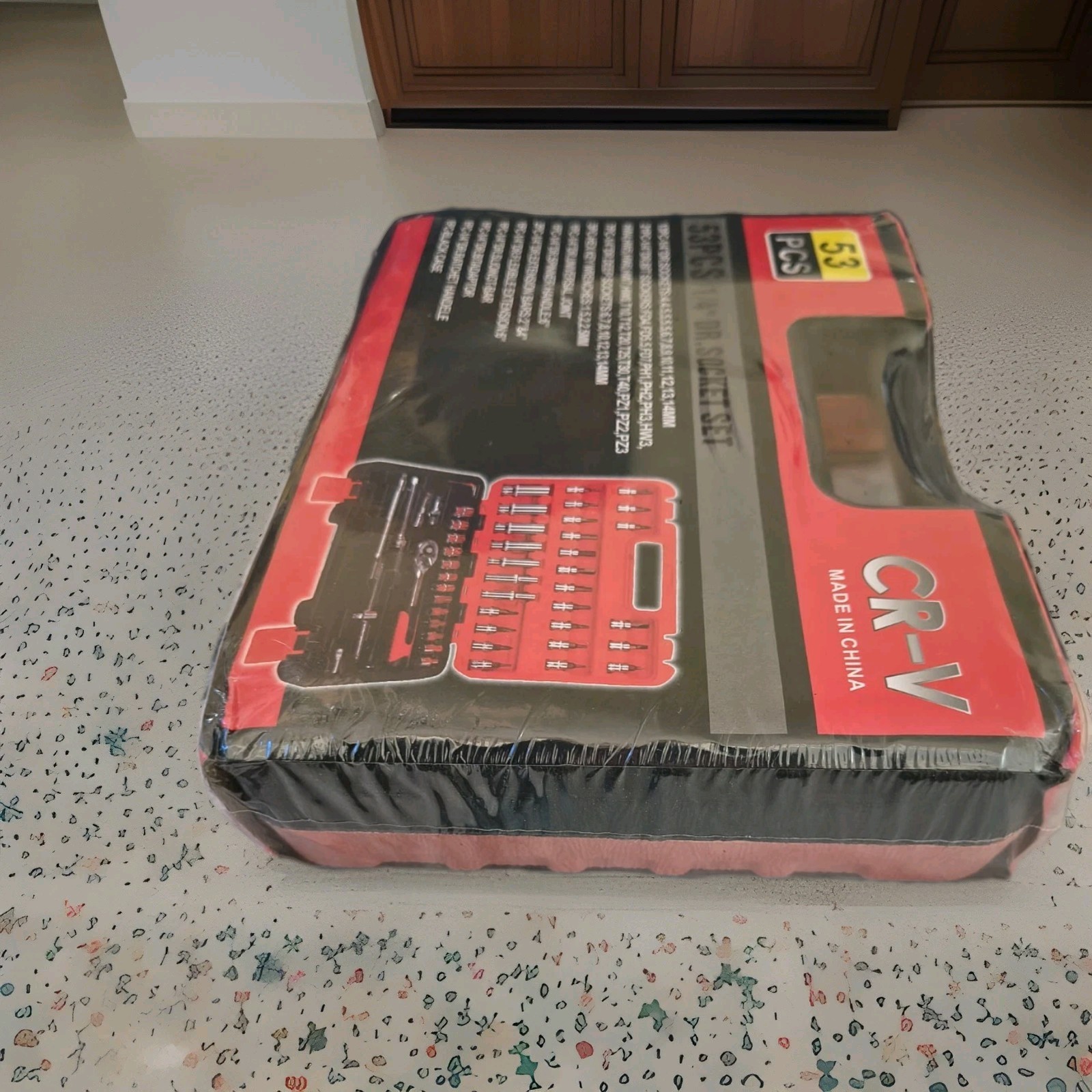 53 Piece 1/4″ Drive Socket Set SAE, Chromium Vanadium Steel