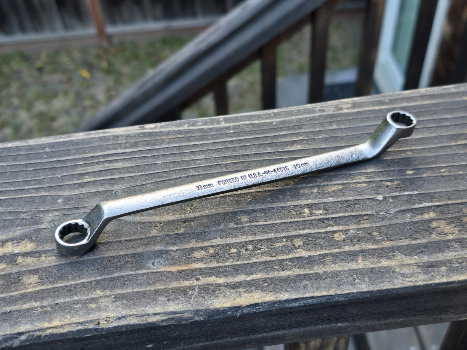Craftsman USA 10mm x 11mm Double Offset Box End Wrench VA 44325 12 Point