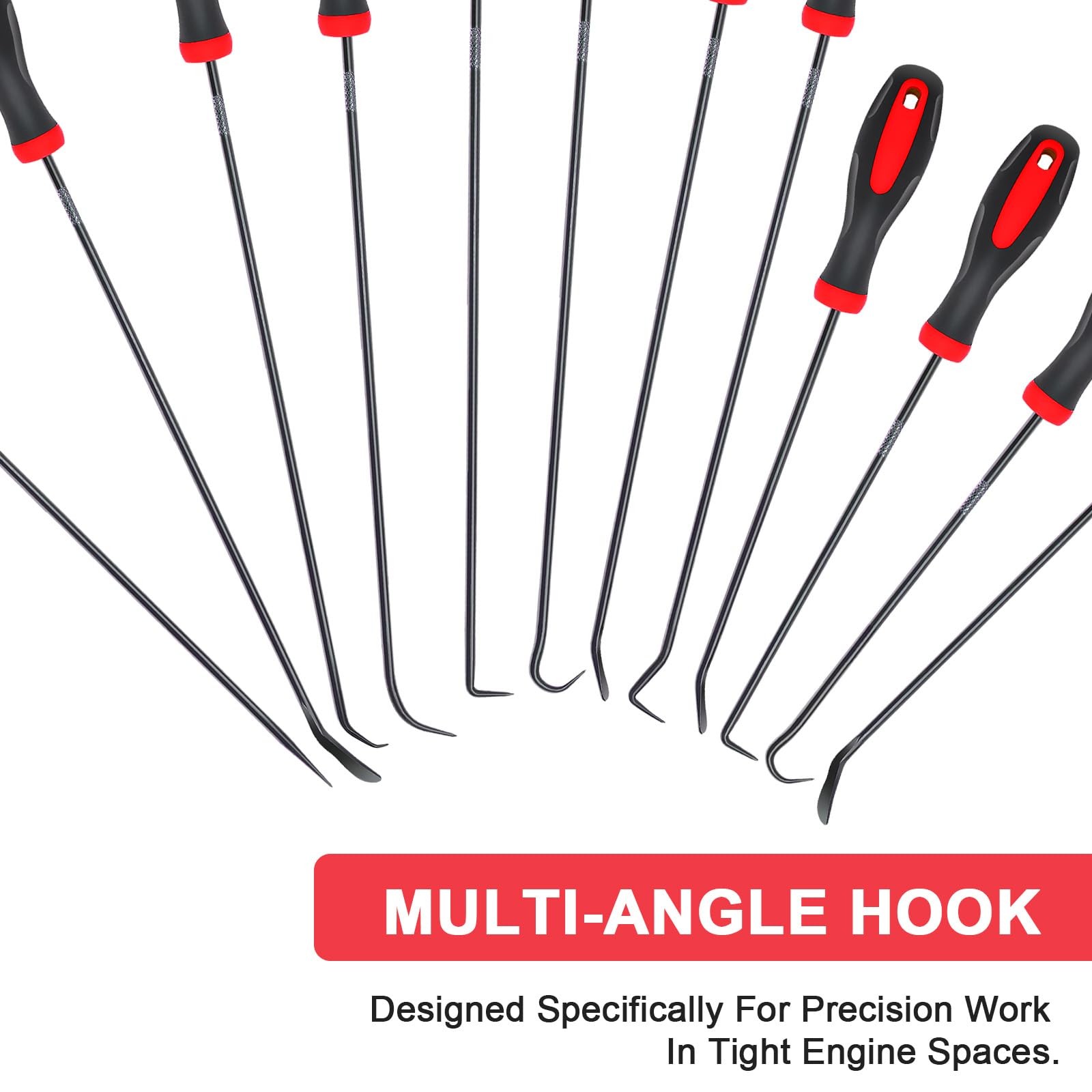 Keze 12 Pcs Pick and Hook Tool Set Includes Long & Black-12