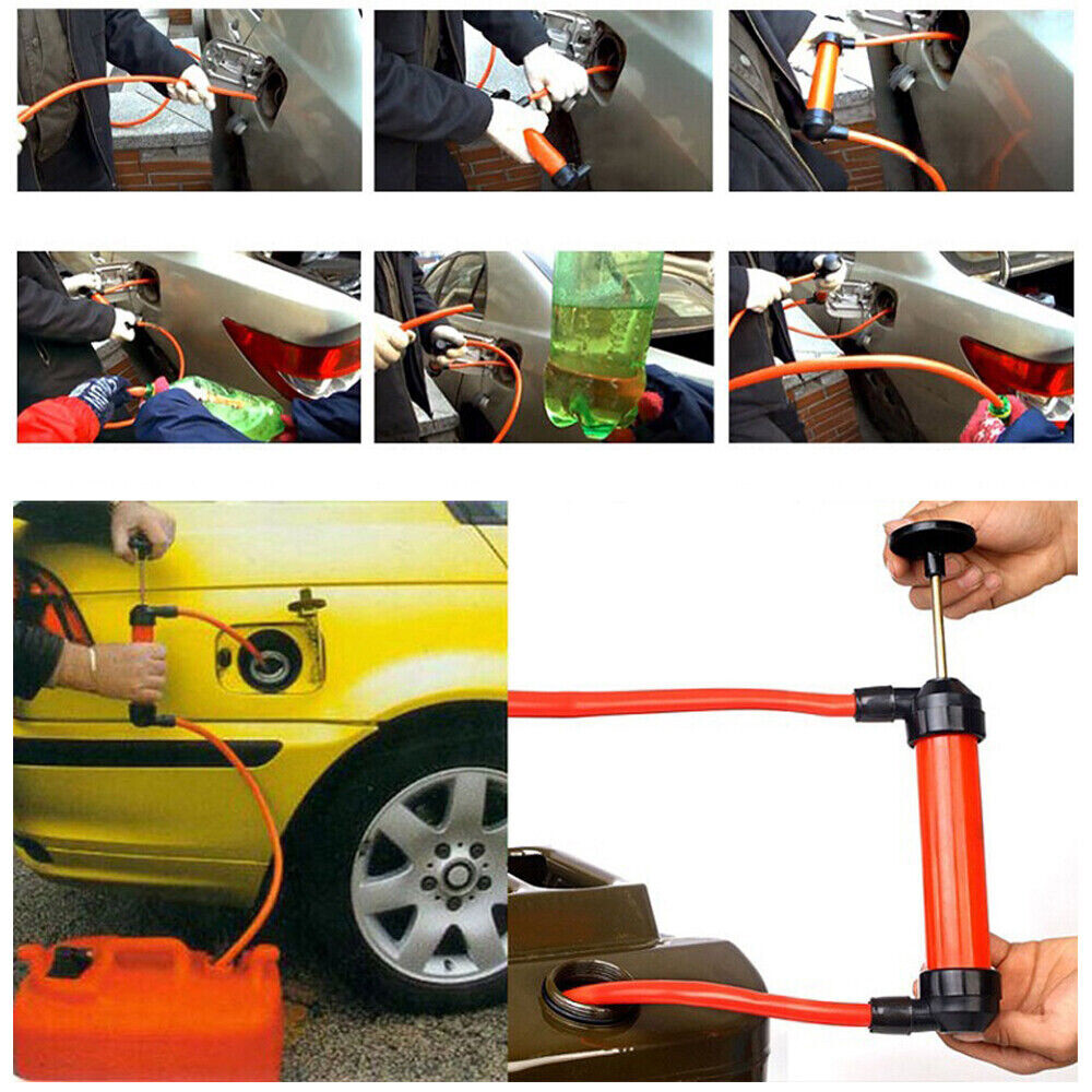Gasoline Manual Transfer Hand Pump Siphon Car Fuel Oil Changer Water Extractor