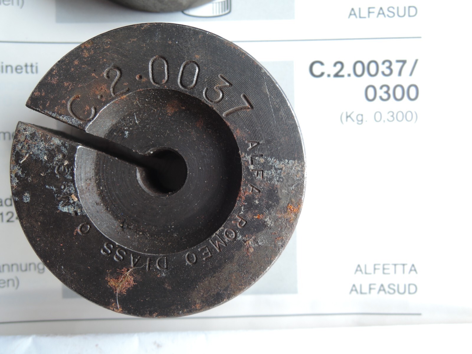 Alfa Romeo C.2.0037 Factory TOOL Pair Counter Weights 200 gram & 300 gram