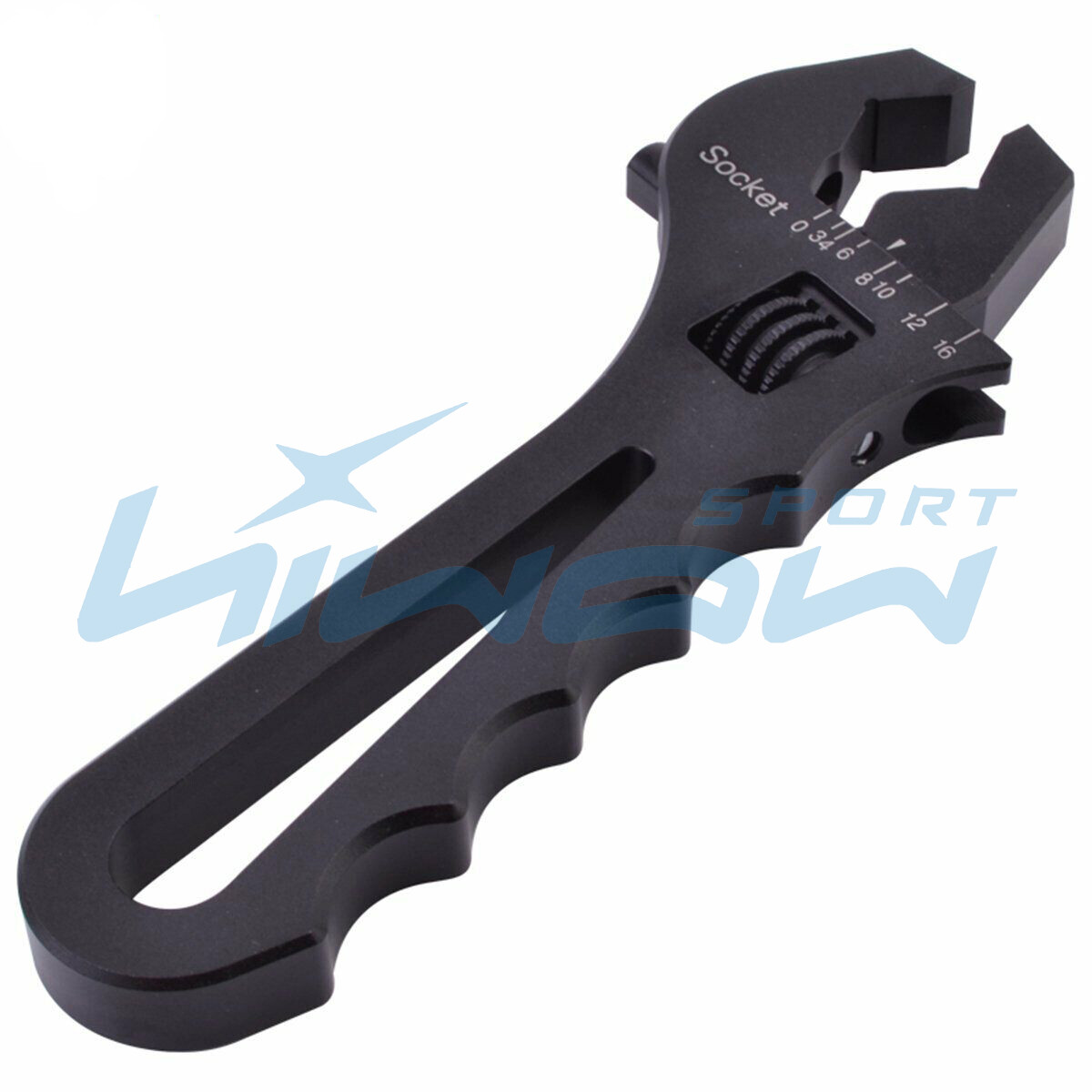 3AN-16AN Adjustable Wrench Black Aluminum Tool Spanner for Hose End Fitting