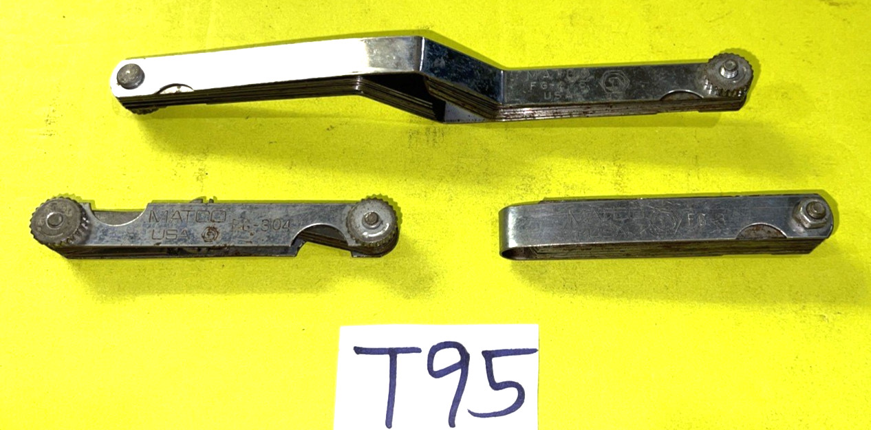 MATCO TOOLS 3 SETS OF FEELER GAUGES FREE SHIPPING IN TH US