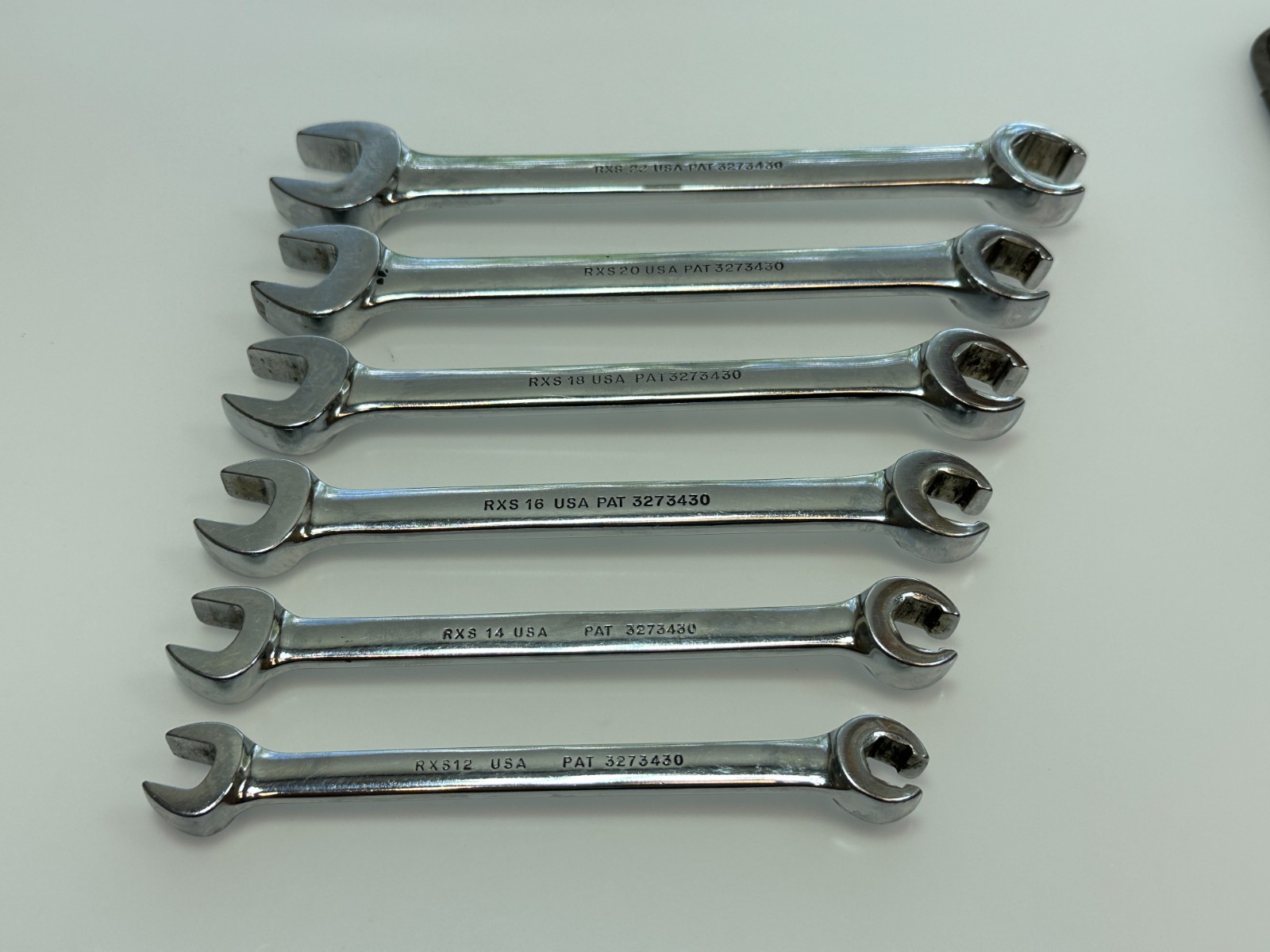 Snap-on Tools USA 6pc SAE 3/8-11/16” Open-End/Flare Nut Wrench Set, C50B RXS605