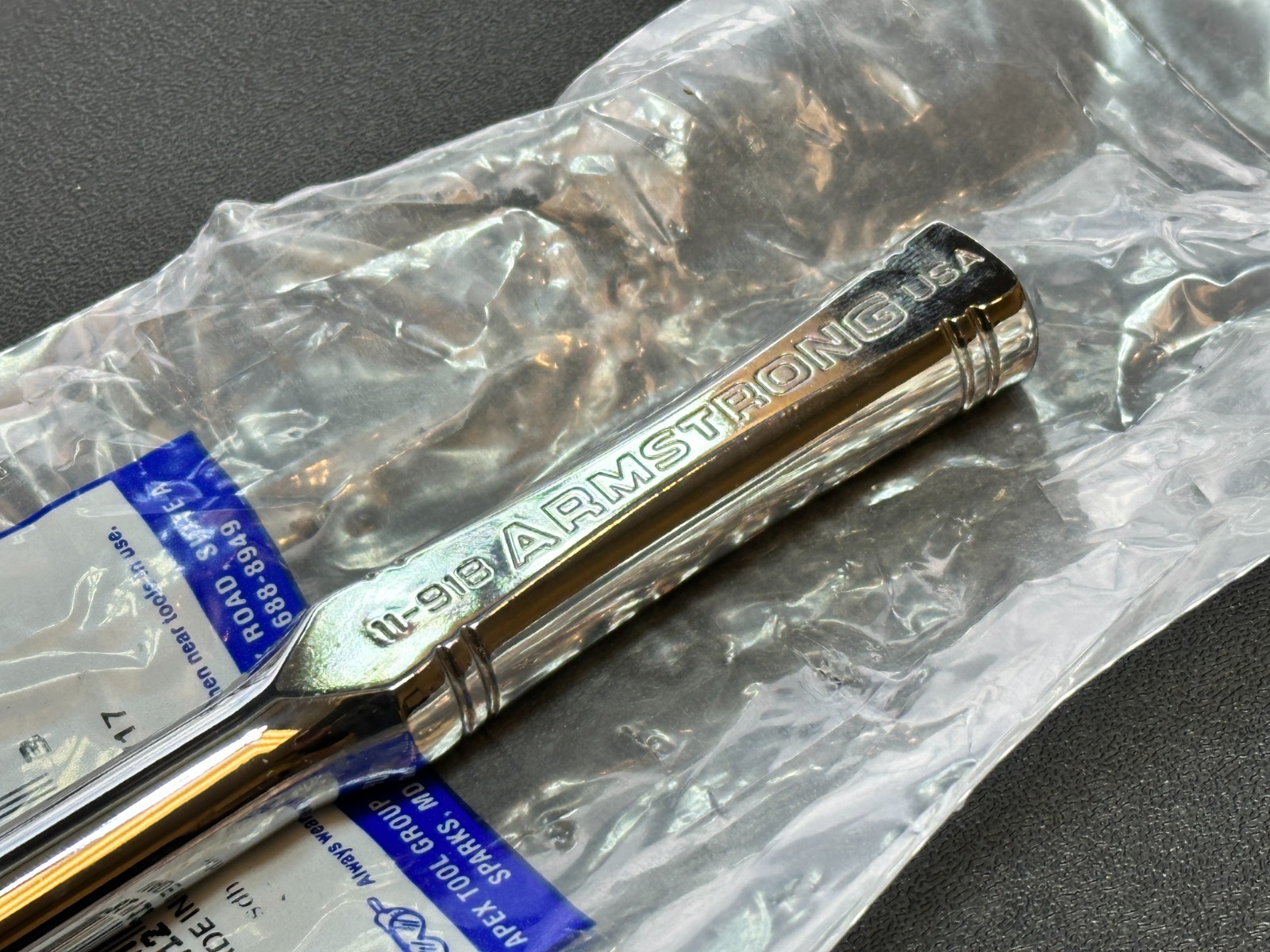 NEW Armstrong Tools USA Full-Polished Chrome Ergo Grip 3/8″ Drive Breaker Bar