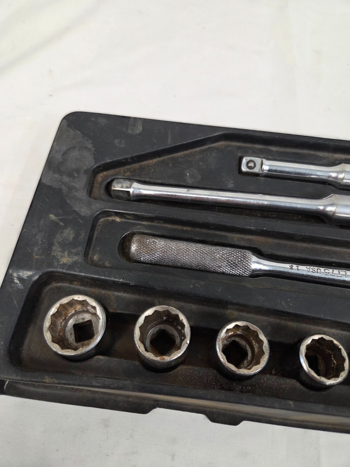 Crescent LT75 3/8″ Ratchet Chrome Made In USA Vintage 12 piece Set