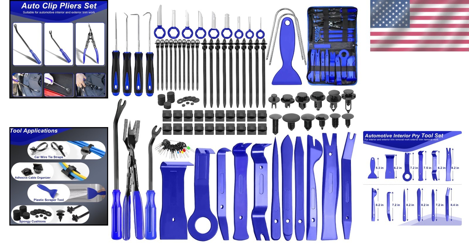 Ergonomic 238-Piece Automotive Trim Tool Kit – Includes Essential Accessories
