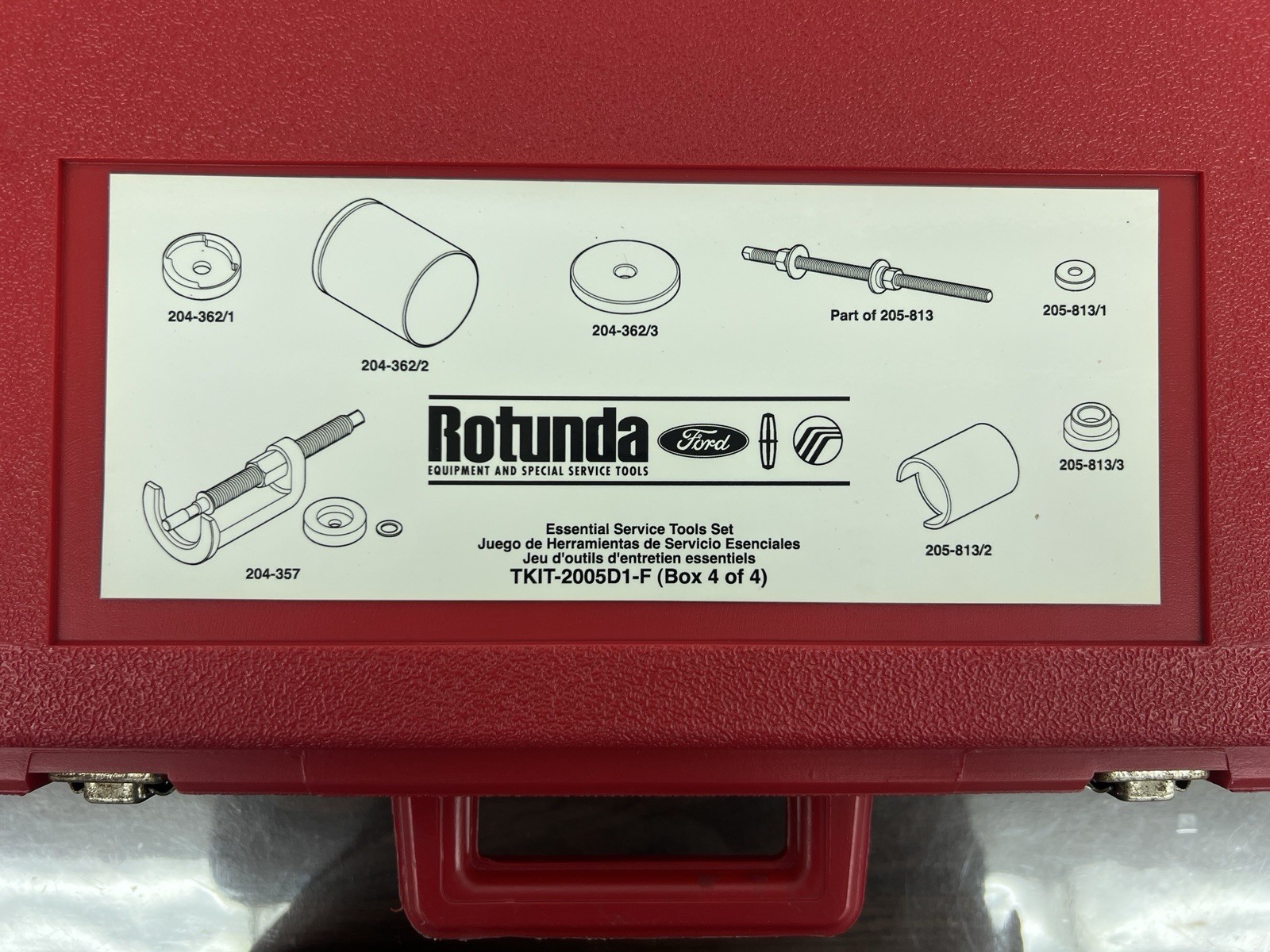 Ford Rotunda TKIT-2005D1-F Service Tools 307-528 307-524 307-548 205-812 204-362
