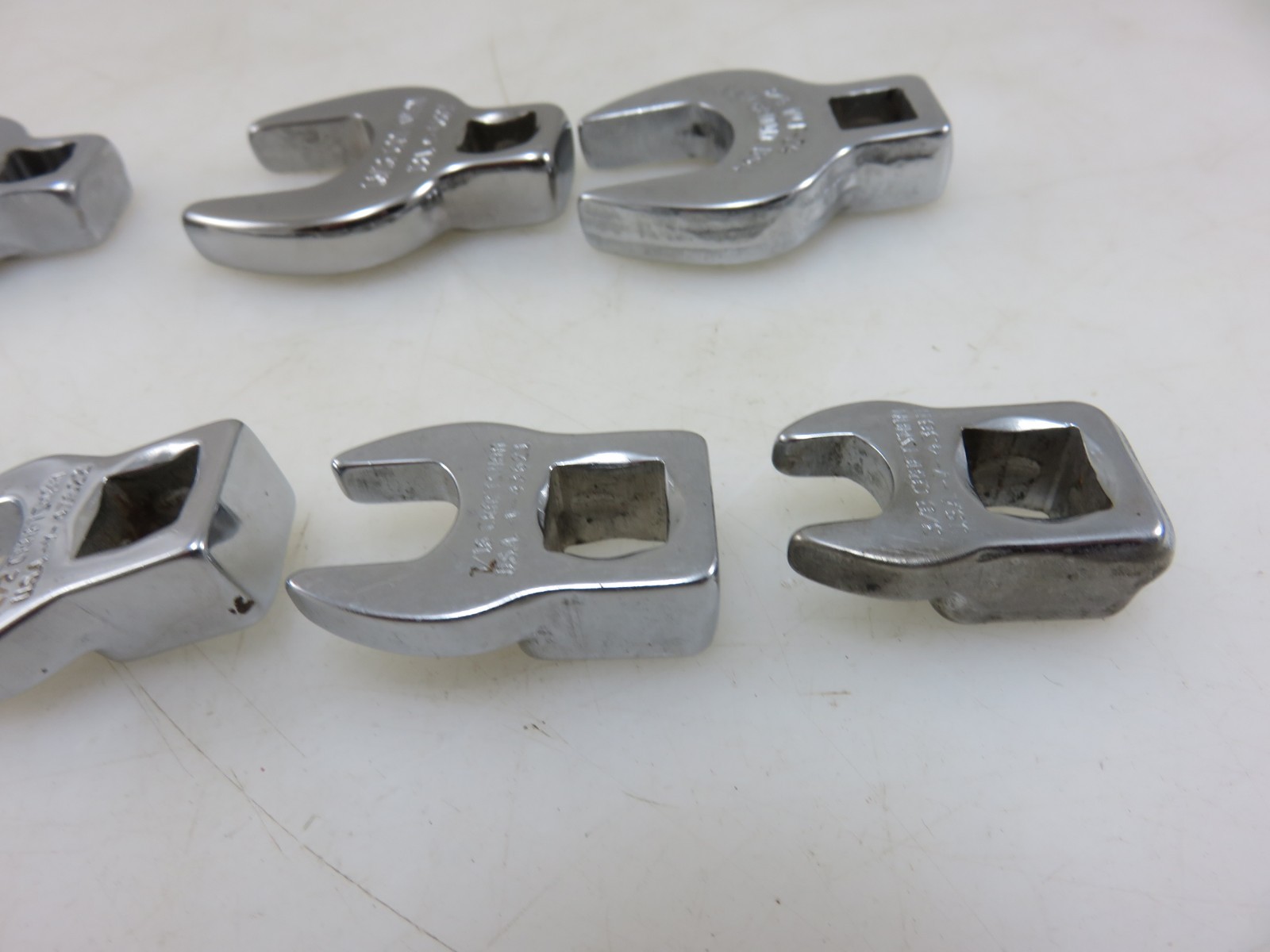 Craftsman -V- & Others Crowfoot Wrench Set 10pc Set 3/8″Dr. 3/8″-1″ Vintage USA