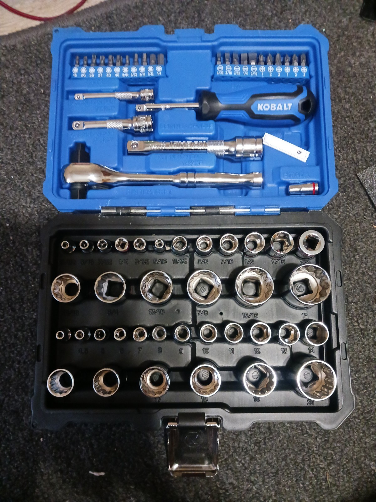 Kobalt 64 -Piece Standard and Metric Polished chrome Mechanics Tool Set