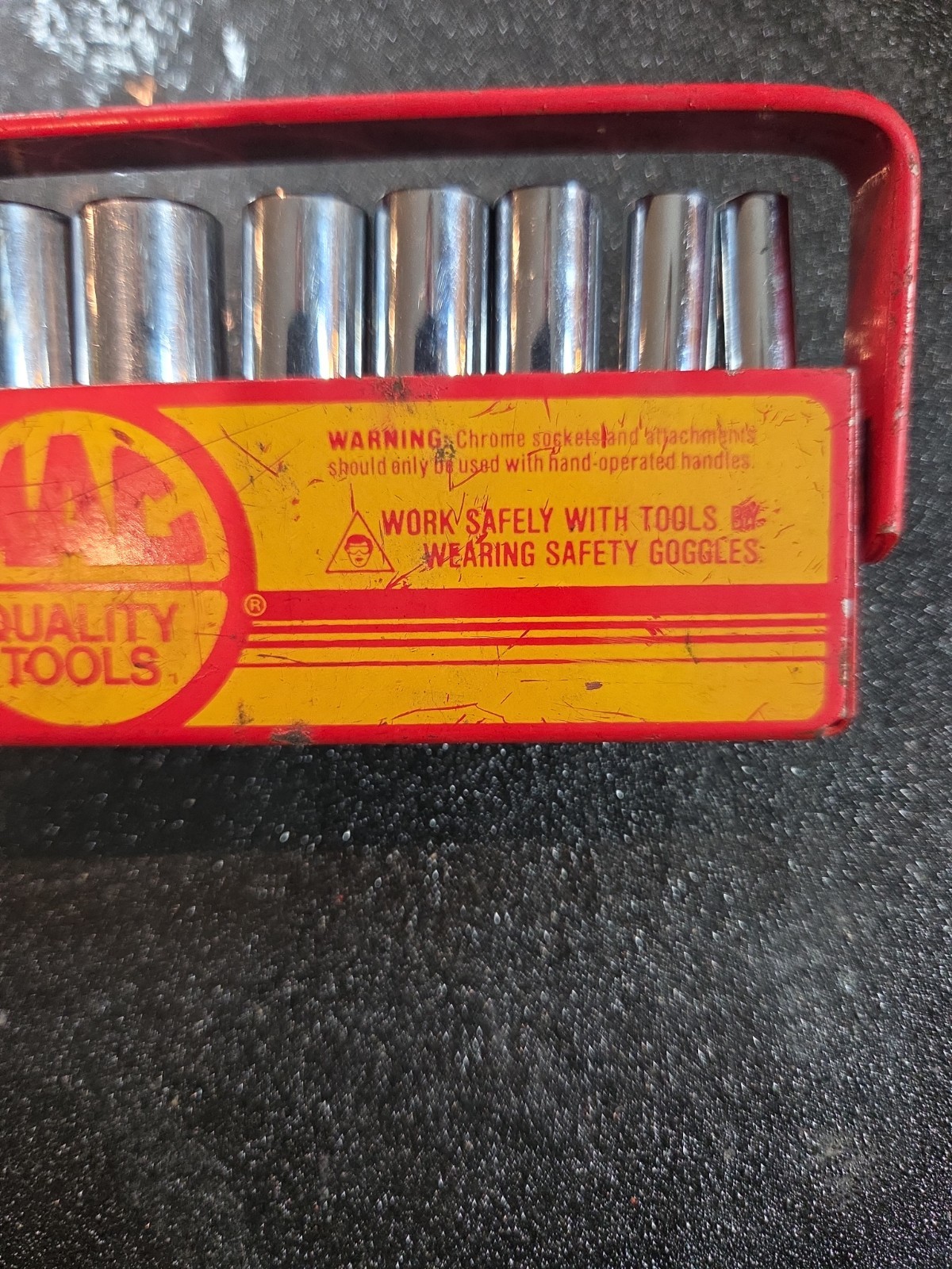 Mac Metric Socket Set 10 Pc 5mm-14mm Deep Well 1/4″ Drive 6 Point w/ Tray USA