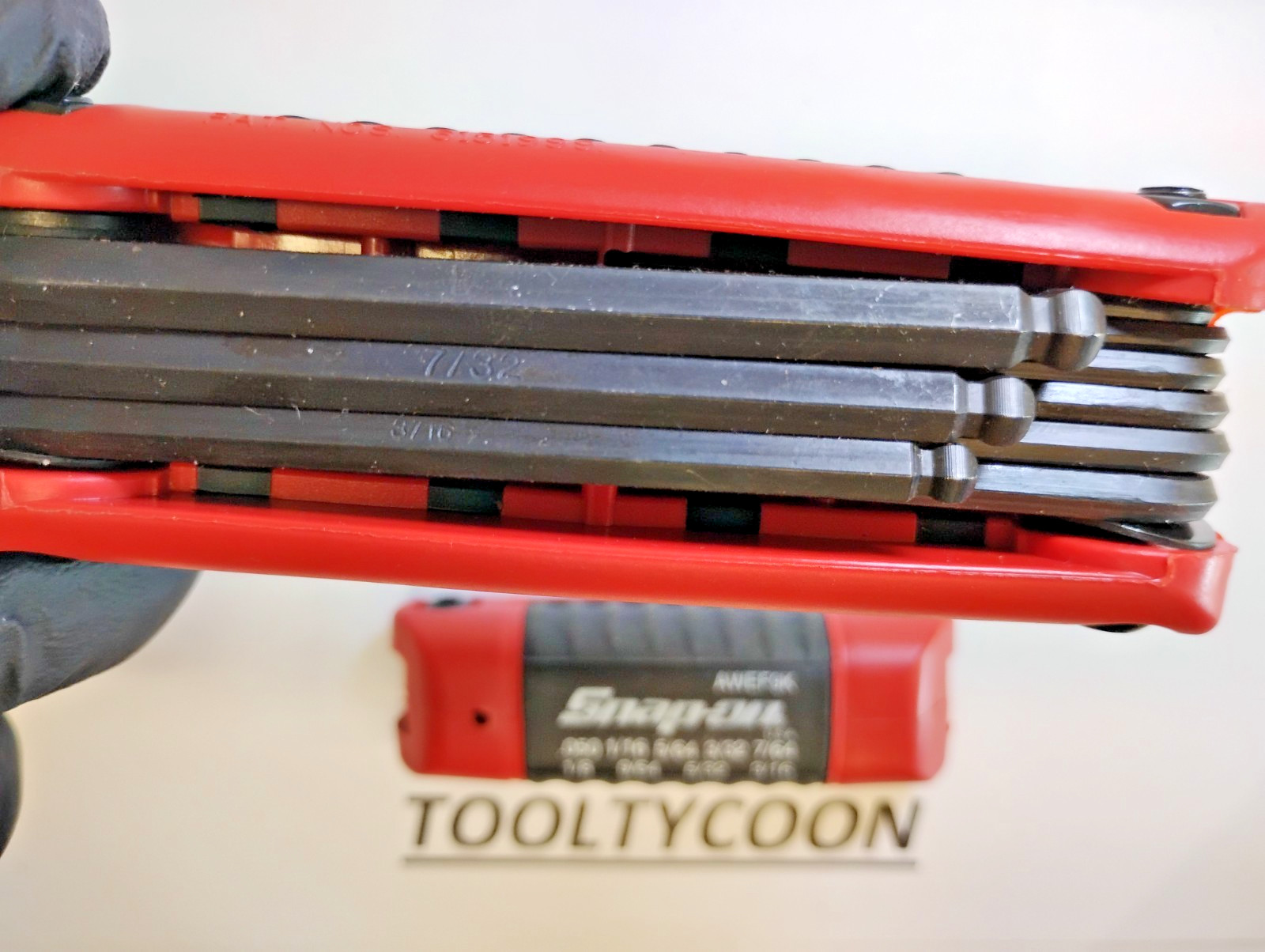 Snap-On Tools NEW 2pc Red/Black SAE Ball/Straight Hex Combo Set AWEFBH9K AWEF9K