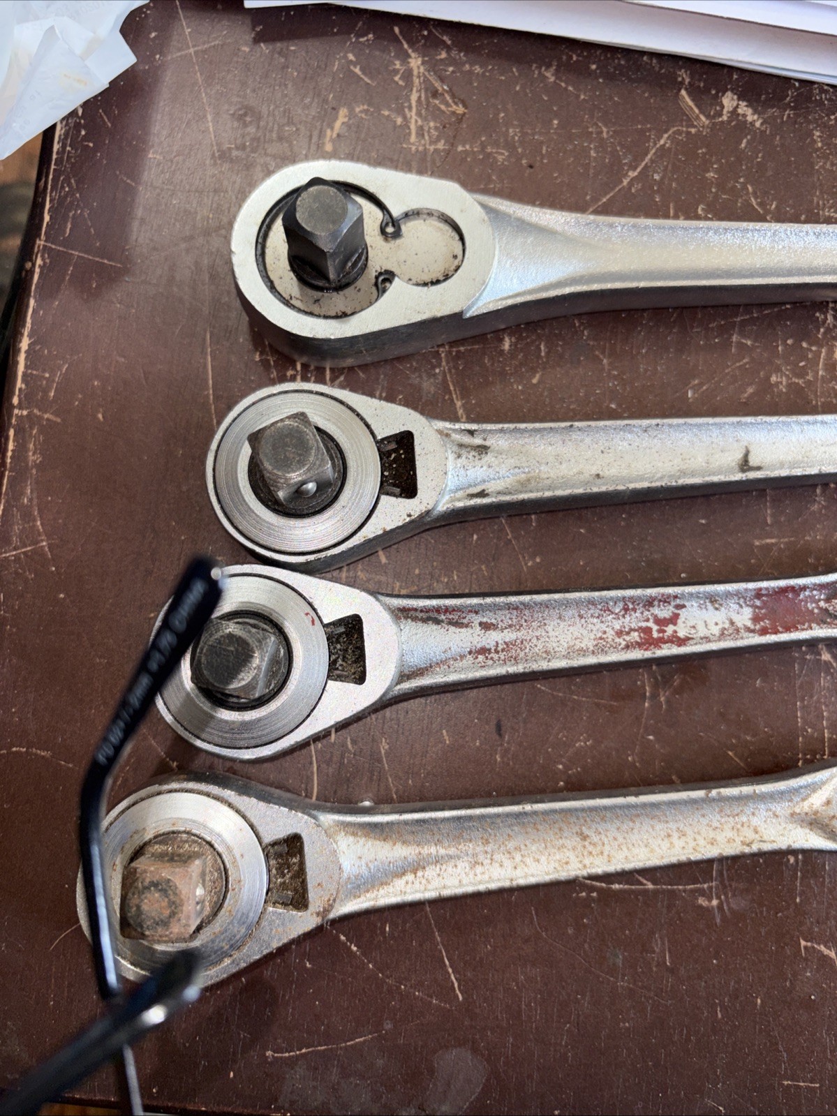 Lot Of 4 Vintage Craftsman 1/2” Quick Release Ratchets USA