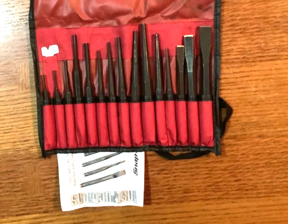 New Snap-on PPC715BK 15-piece Punch and Chisel Set in Bag Sealed