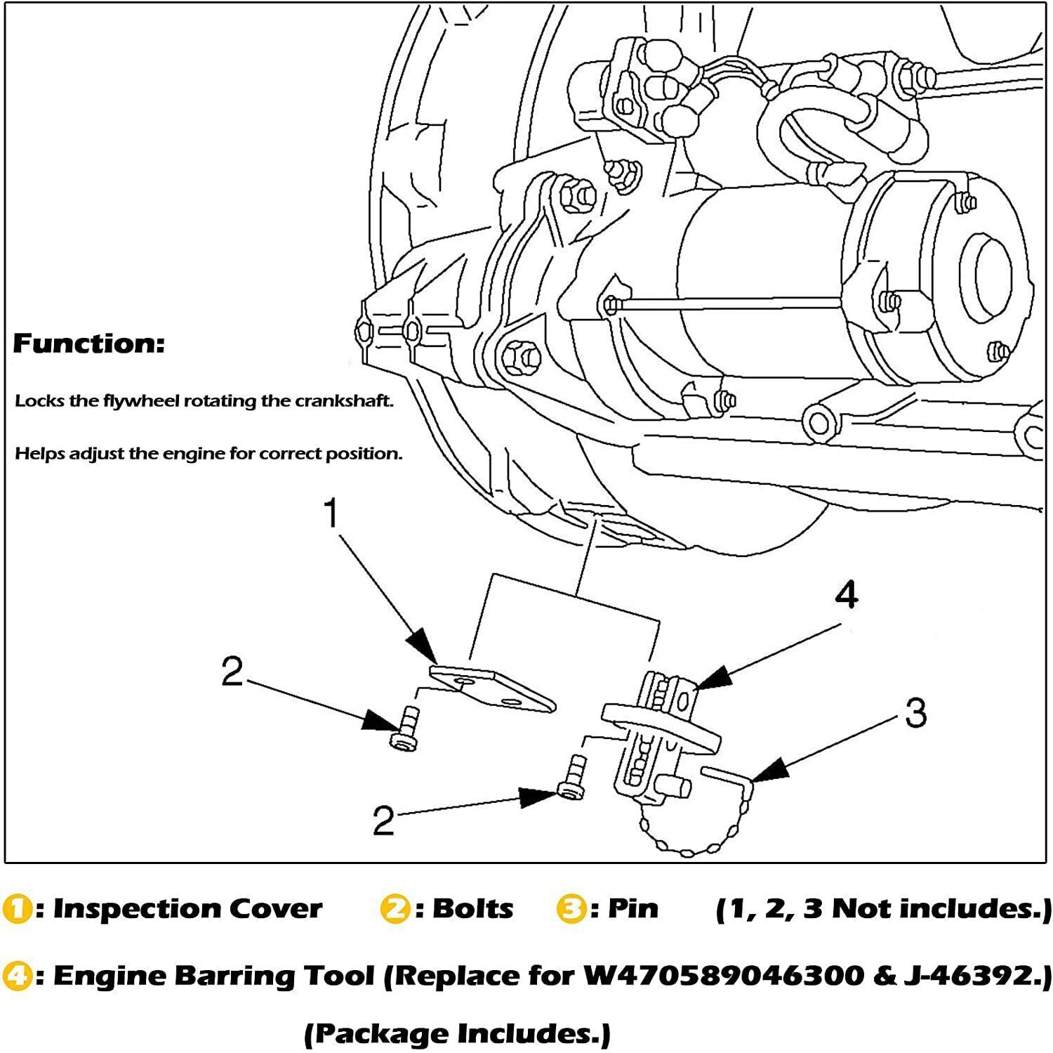 For Detroit Diesel DD13 DD15 DD16 Engine Turning Barring Tool W904589046300