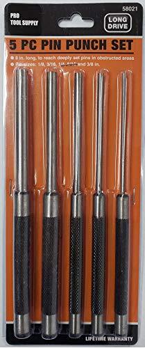 Pro Tool 58021 5-PC LONG DRIVE PIN PUNCH SET GUNSMITH