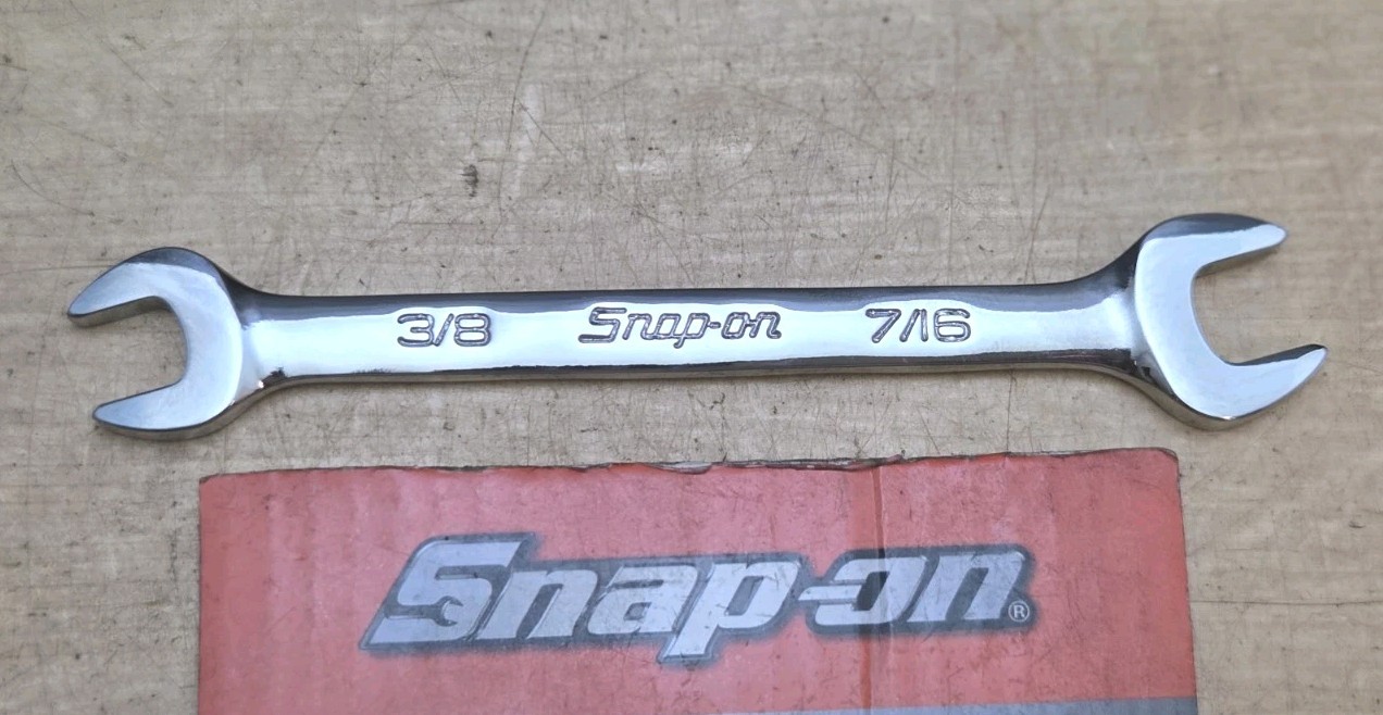 New Snap On VO1214B – 3/8″ X 7/16″ Chrome Double Open End Wrench