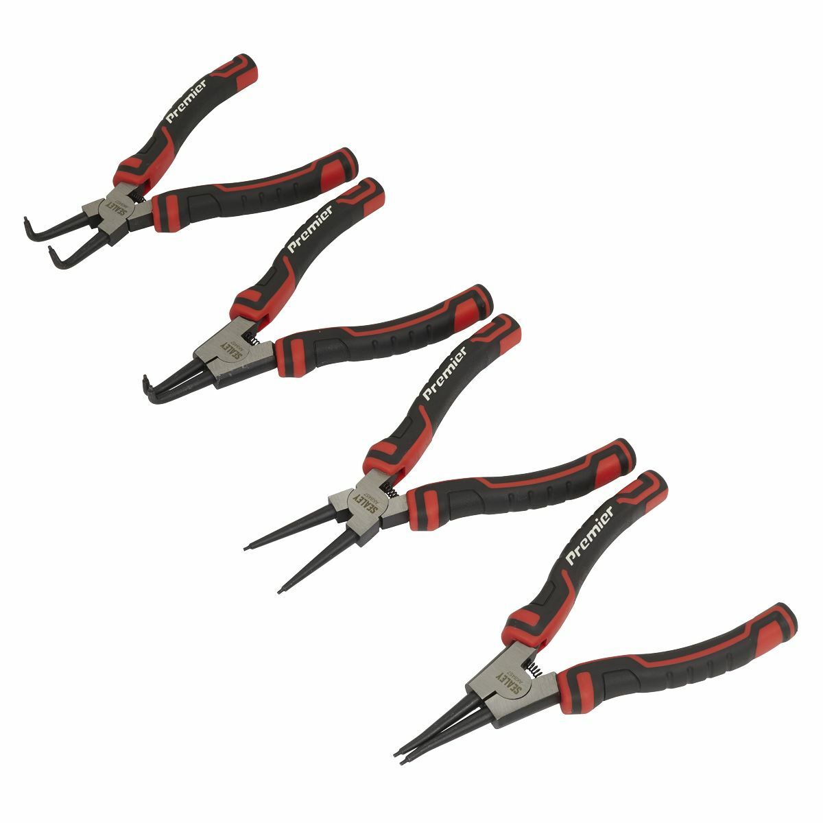 Sealey Circlip Pliers Set 180mm 4pc Internal External Snap Ring Plier Premier
