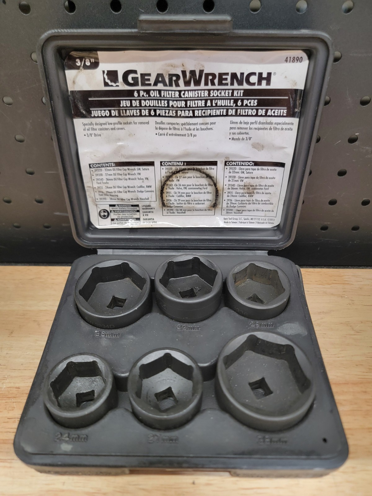 GEARWRENCH 6 Pc. Oil Canister Socket Set Service Kit, 41890 Tool Kit Set