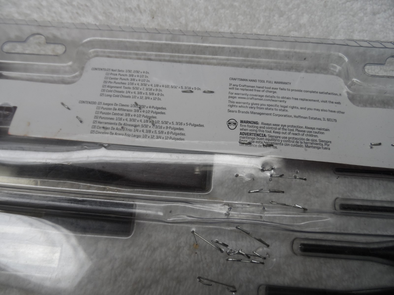 Craftsman Punch Chisel Alignment Set, made in China, 16 pcs – PN 43113 (package)