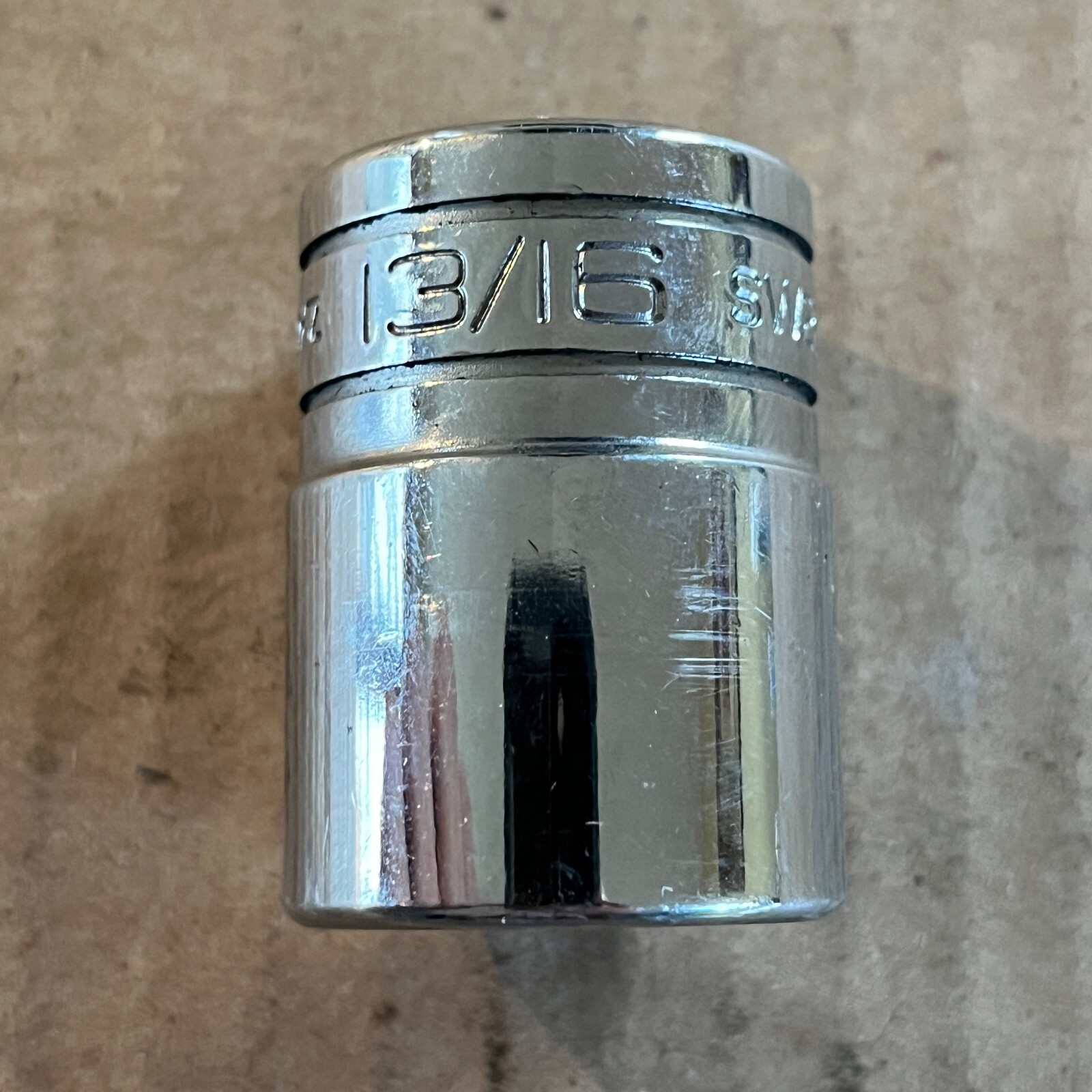 Snap-on 1/2″ Drive SAE 13/16″ Shallow 12-Point Socket SW261 Chrome USA