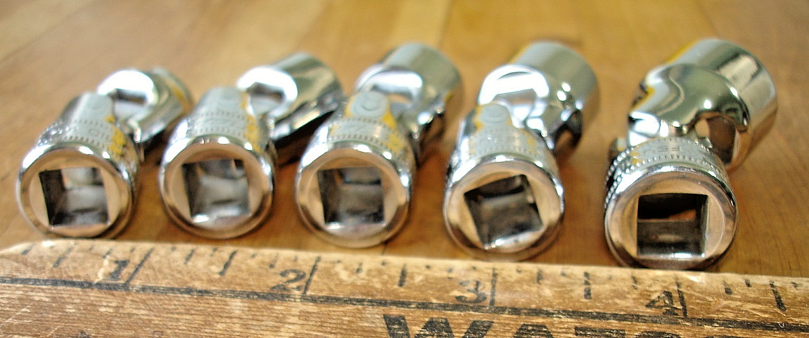 5 NEW SNAP-ON 3/8″ DRIVE METRIC SWIVEL SOCKETS MECHANICS TOOLS 10-13-14-15-17 US
