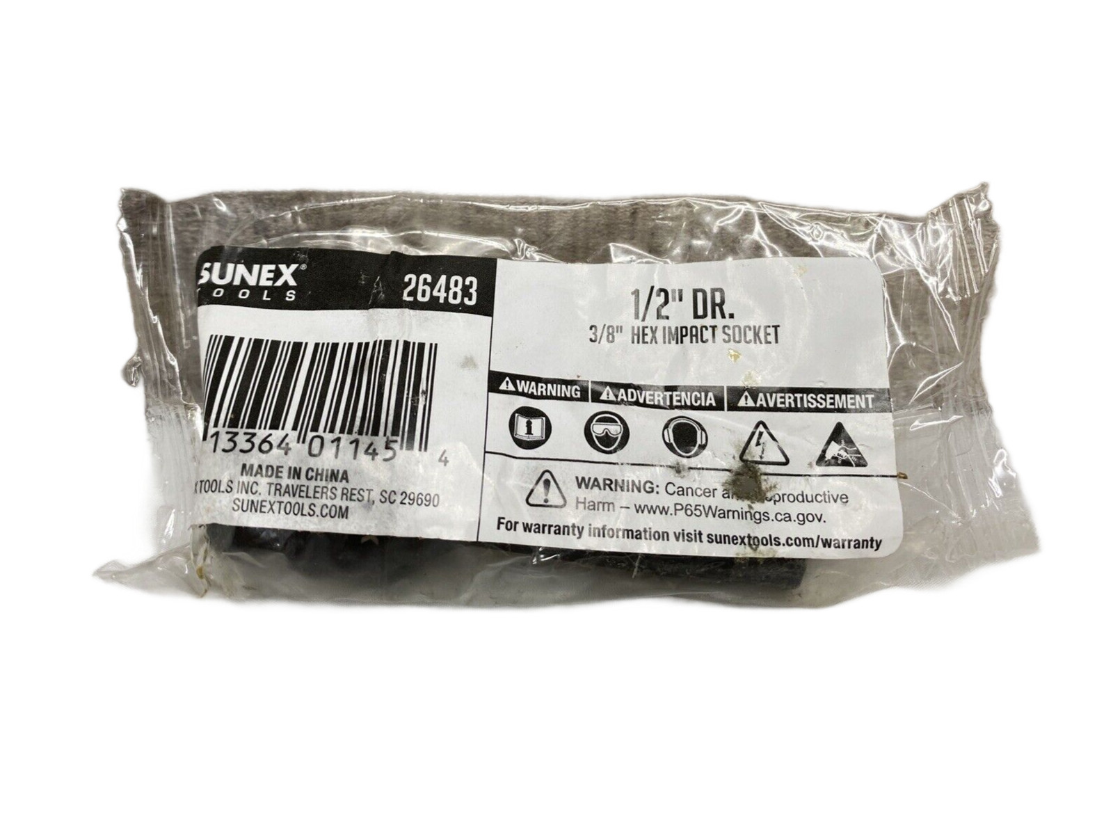 Sunex 26483 1/2″ Drive 3/8″ Hex Bit Impact Socket