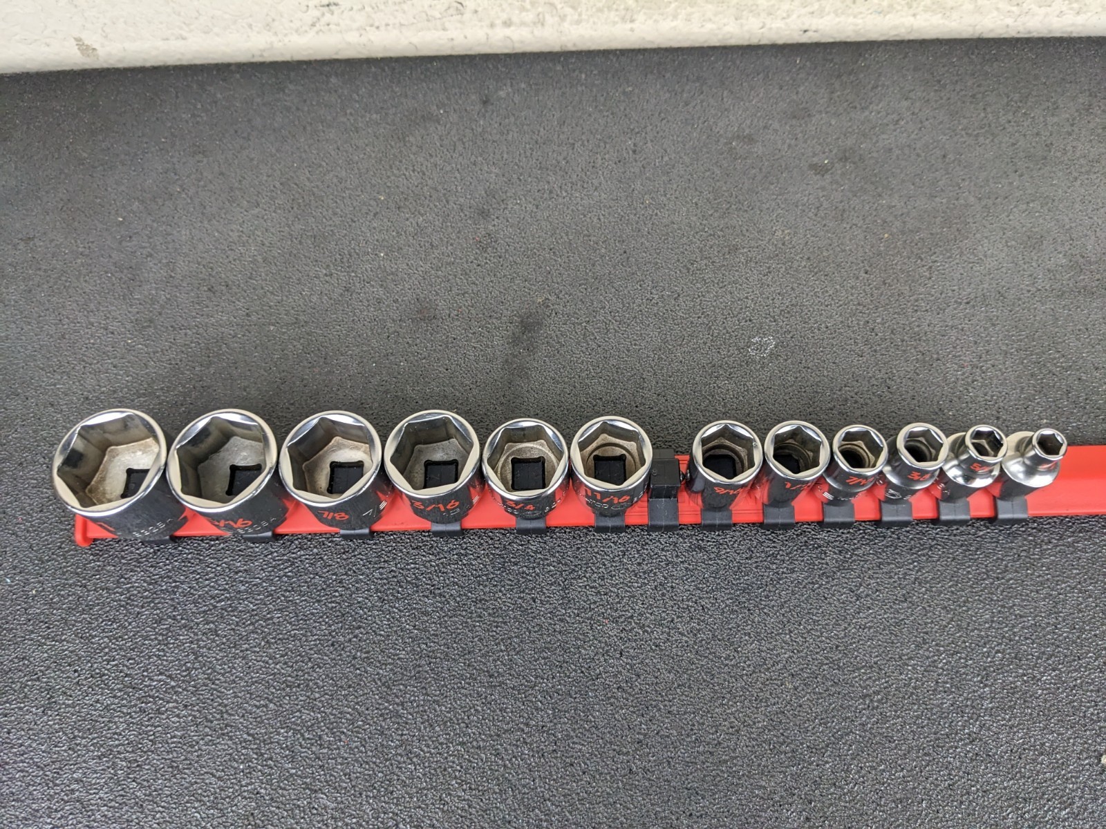 #bp136 Matco Tools NEW SB136TA SAE 1/4-1” Shallow Socket Set 6 Point