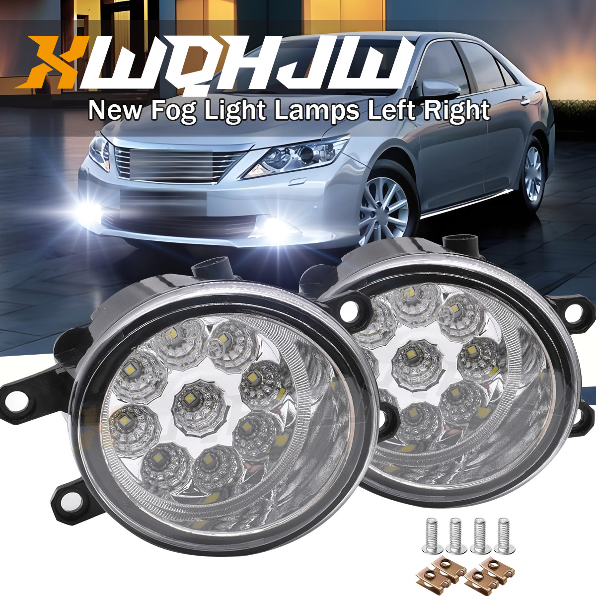 FOR TOYOTA RAV4 2006 2007 2008 PAIR FRONT BUMPER FOG LIGHT LAMP CLEAR LENS A