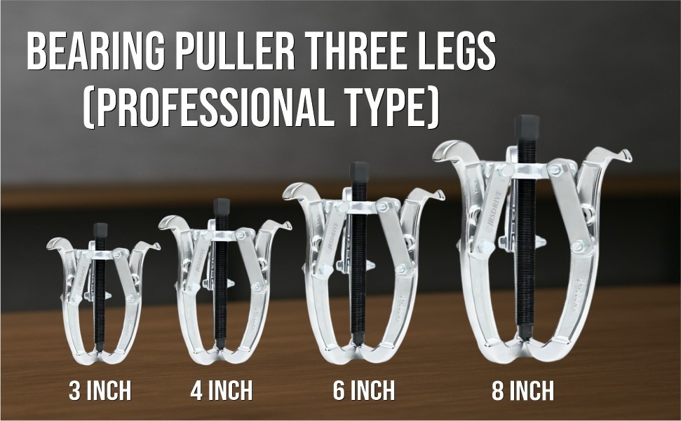 Jrsdrive 3 leg bearing puller Set of 4, 3″ ,4″ ,6″ and 8″ size