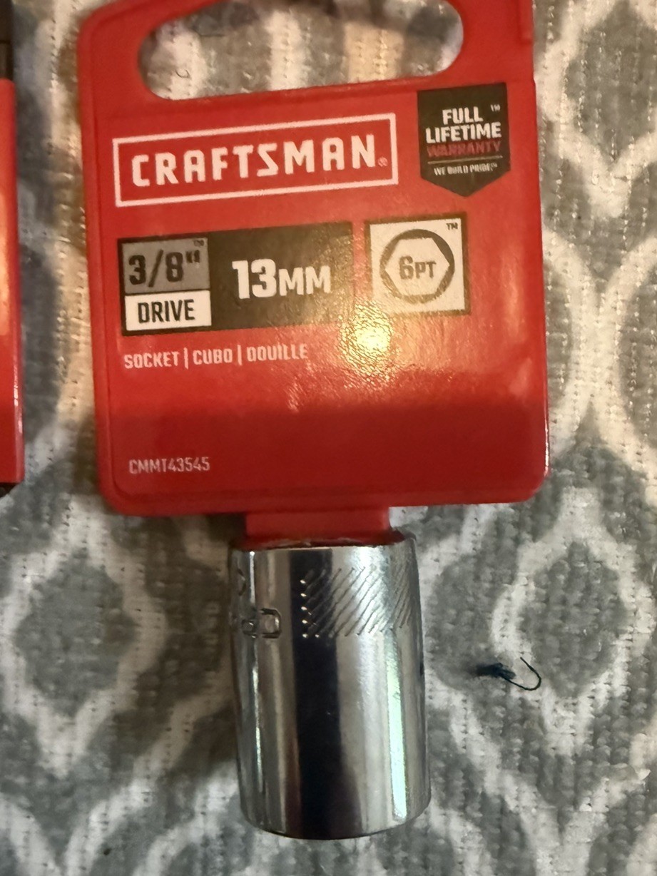 Craftsman 3/8 inch drive ratchet and sockets