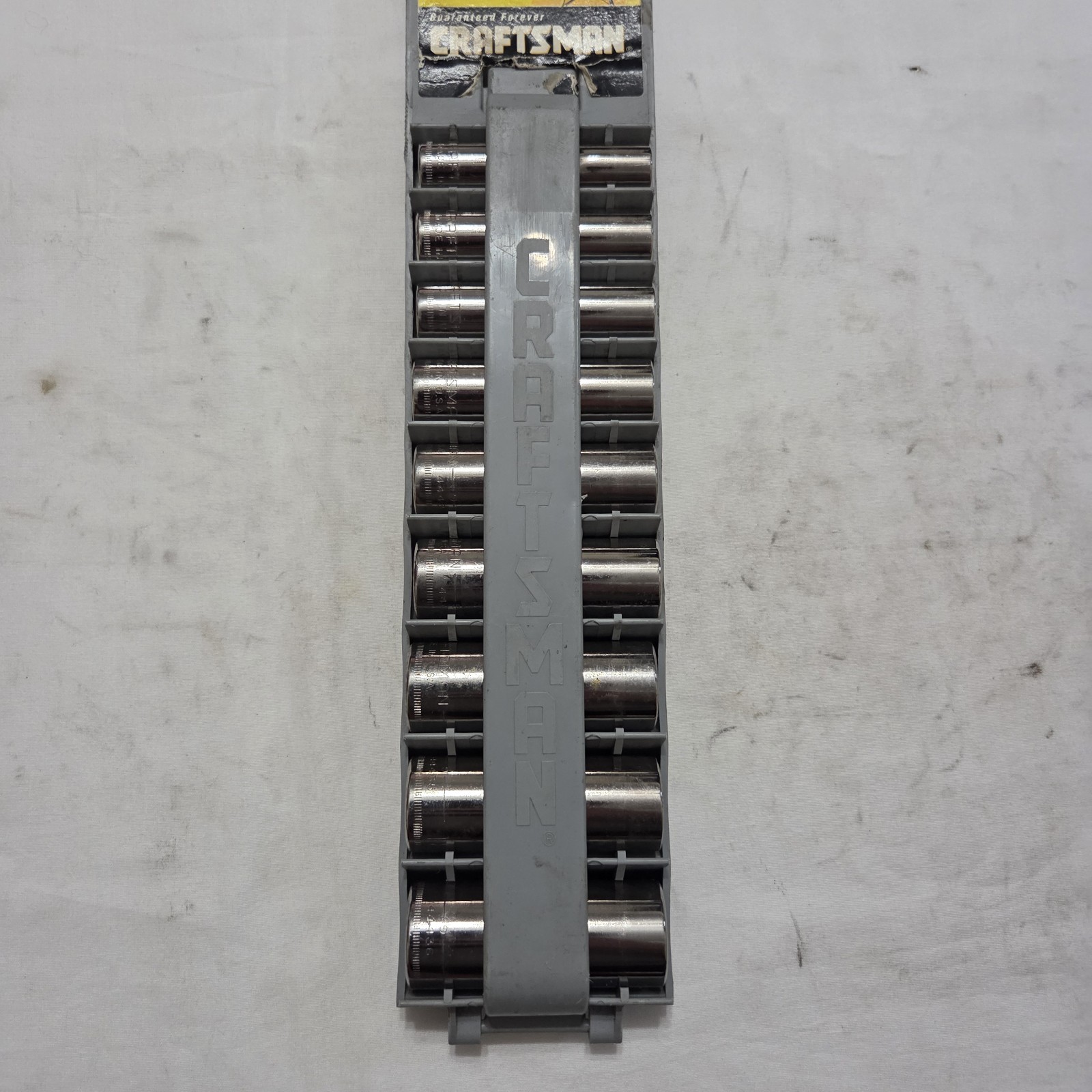 Craftsman -G- Metric 9pc 10mm – 19mm 6 Pt Deep Socket Set 3/8″ Dr. 934443 – USA