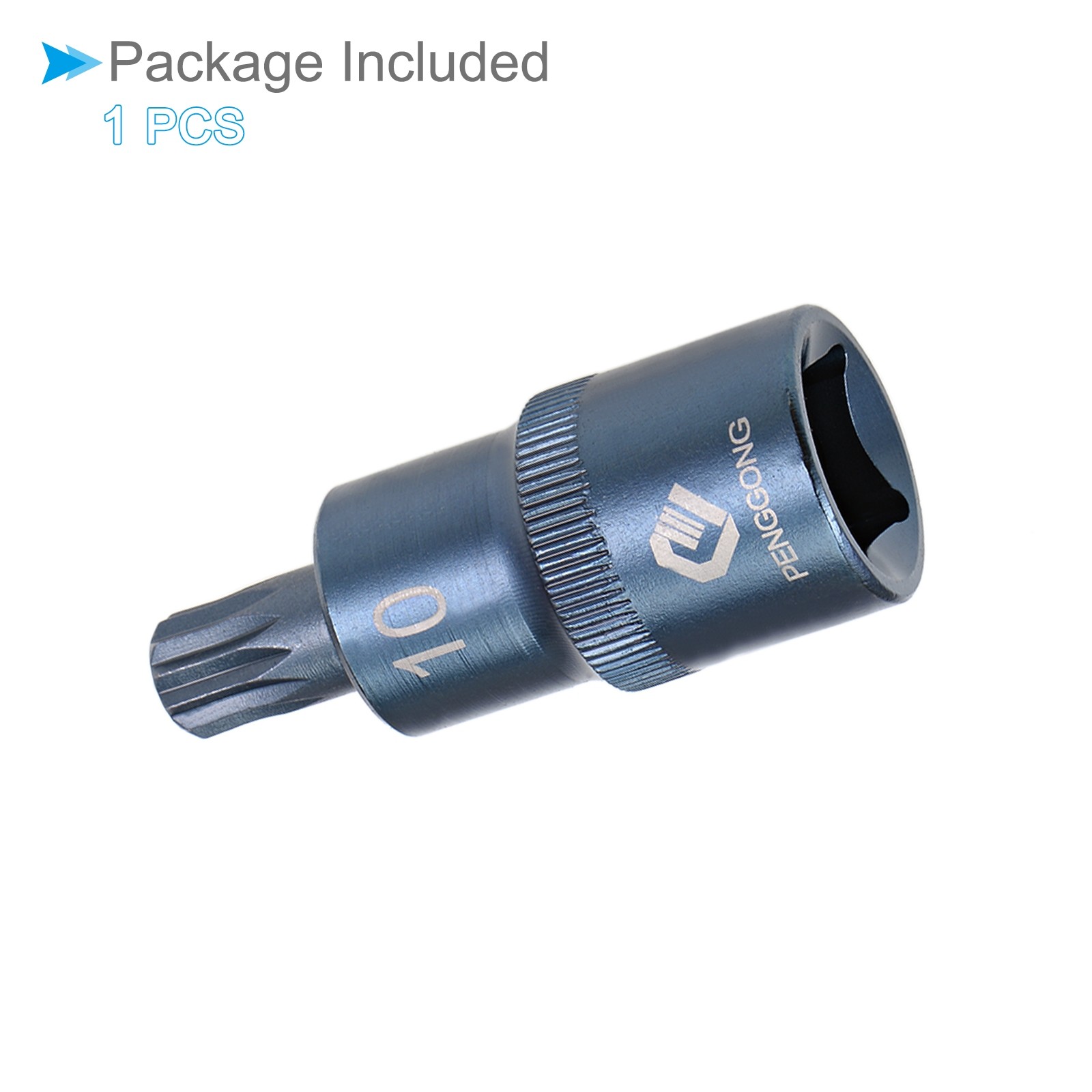 Triple Square Spline Bit Socket M10 Bit 1/2″ Drive 2″ Star S2 Alloy Steel Cr-V