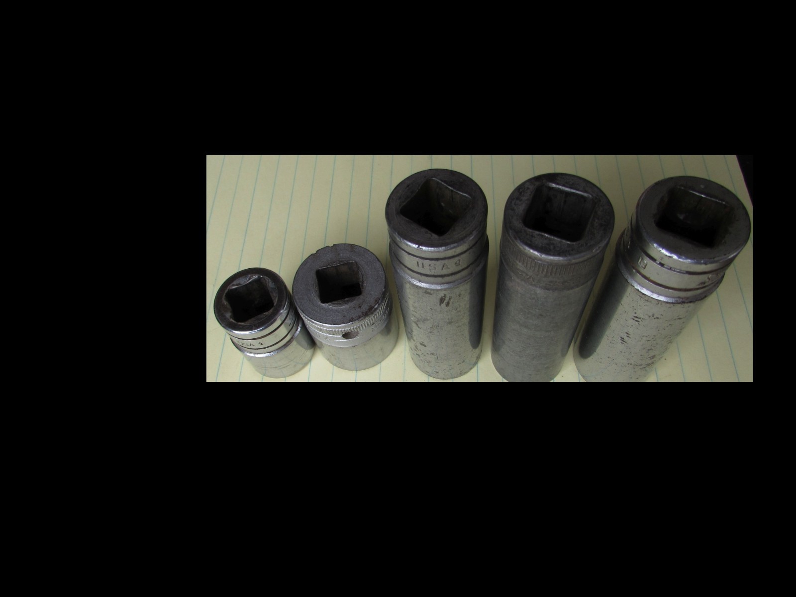 Snap-on Mixed Lot of 5 various 1/2″ Drive sockets deep/shallow SAE 12 point