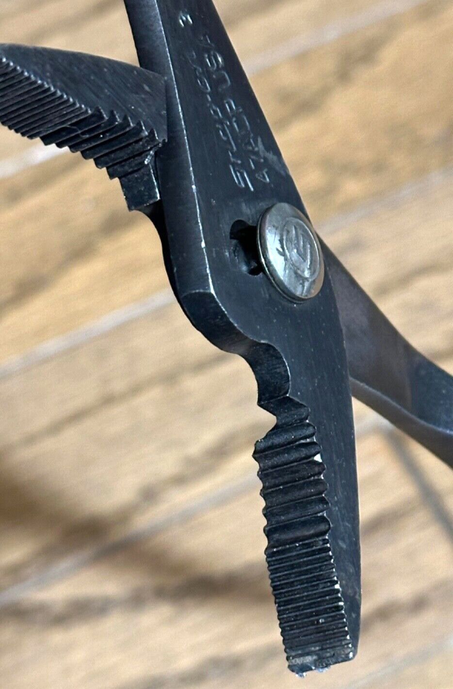 Snap On Tools Set Pliers Needle Nose Adjustable Slip Joint Groove Lot 7.5″ Long
