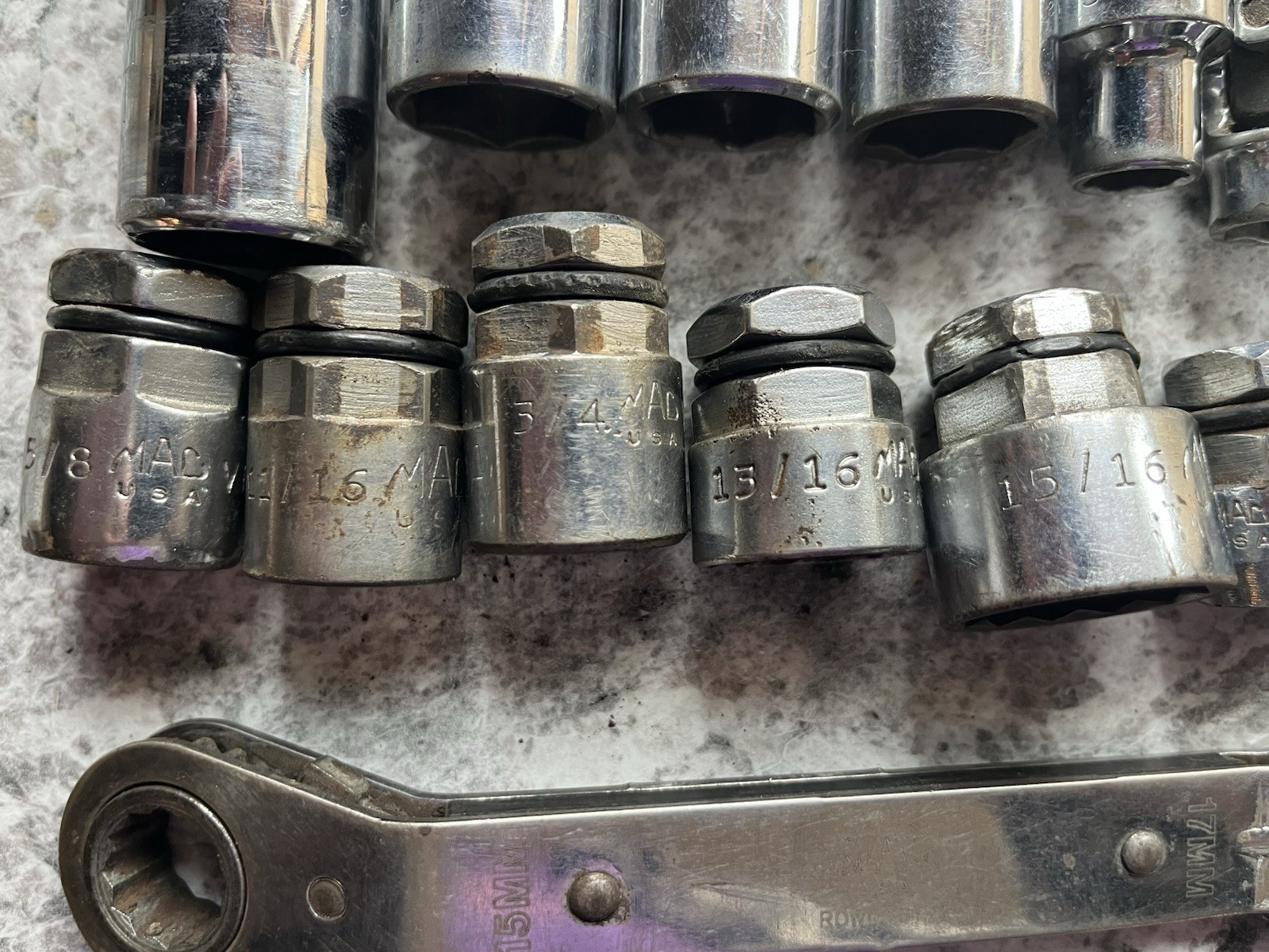 16 MAC TOOLS Sockets Metric SAE USA 1/2” Drive Specialty Mechanic Free Shipping