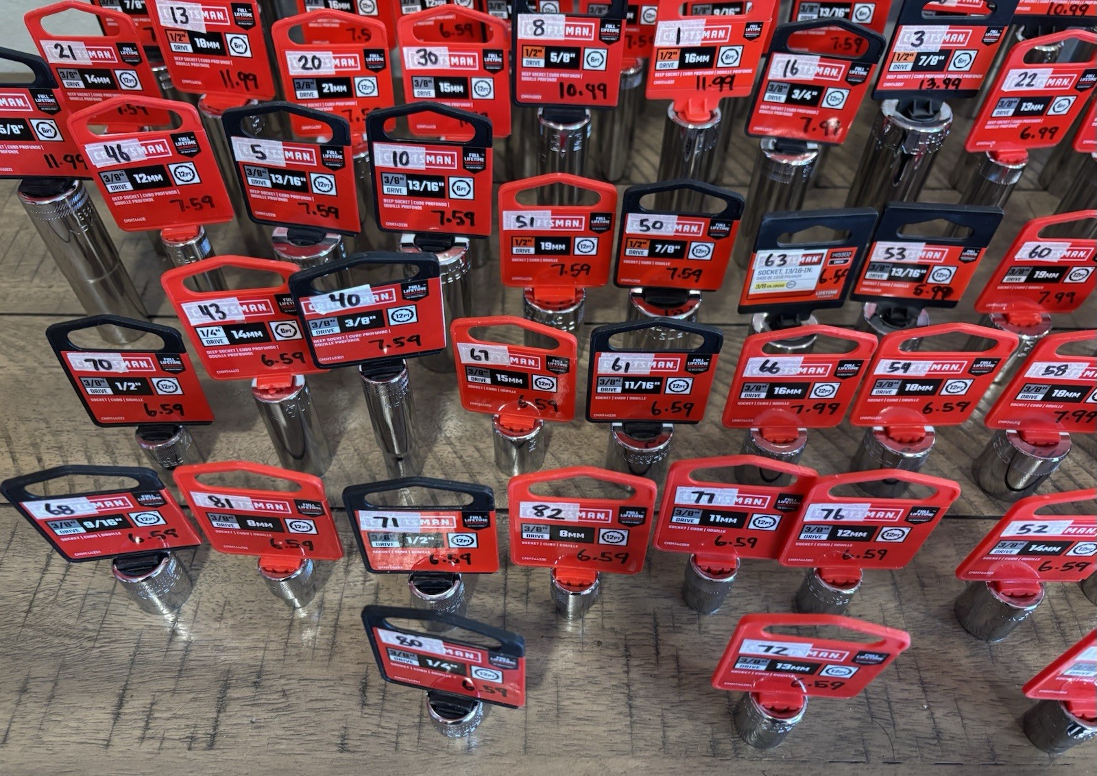 Huge Bulk Lot! 80 Brand New Craftsman Lifetime Warranty Sockets Various Sizes