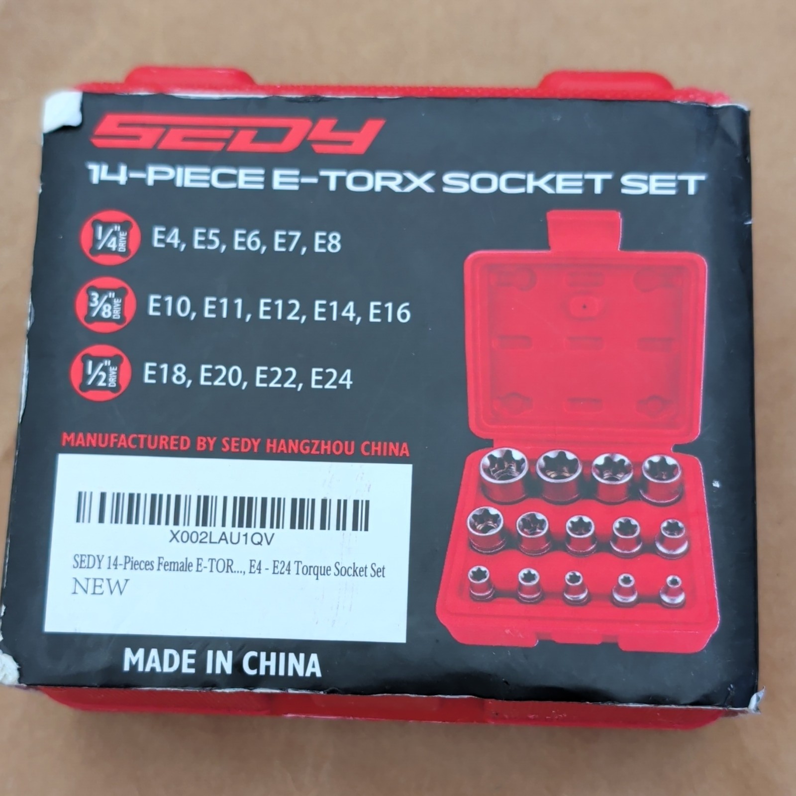 E-Torx 14-Piece Female Torx Socket Set E4-E24
