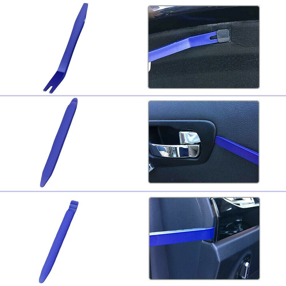 ABS Plastic Removal Tools Set Auto Blue Casement Trims Dashboard Emblems