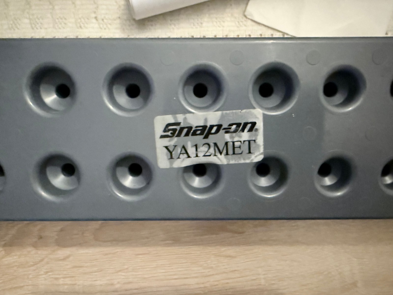 Snap On 1/2 3/8 METRIC 2 Row Post Style DEEP Socket Tray GRAY YA12MET YA38MET