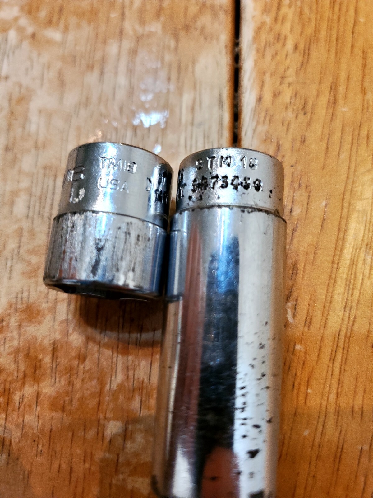 Snap On 1/4 Drive 9/16 6PT Shallow Deep Sockets Lot Of 2