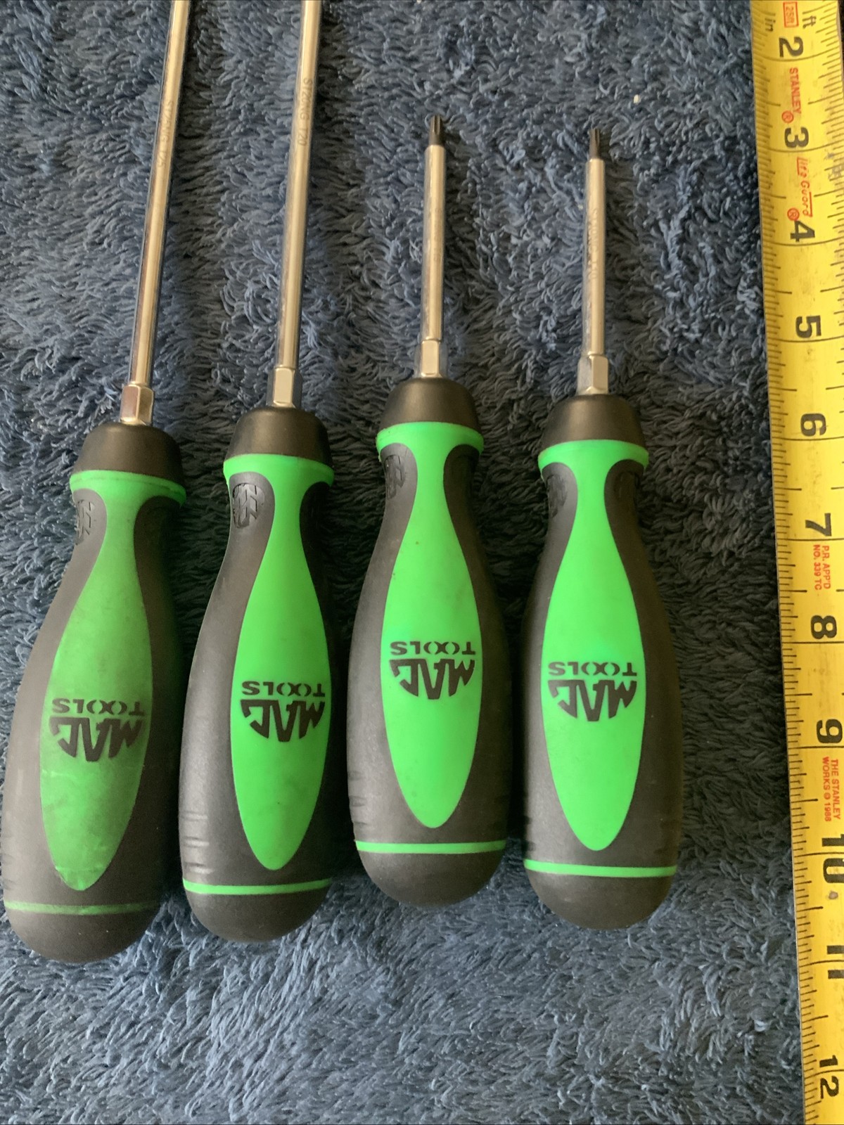 Mac Tools 4pc Torx Screwdrivers, Green, Tt25, T20, T15, T10…….