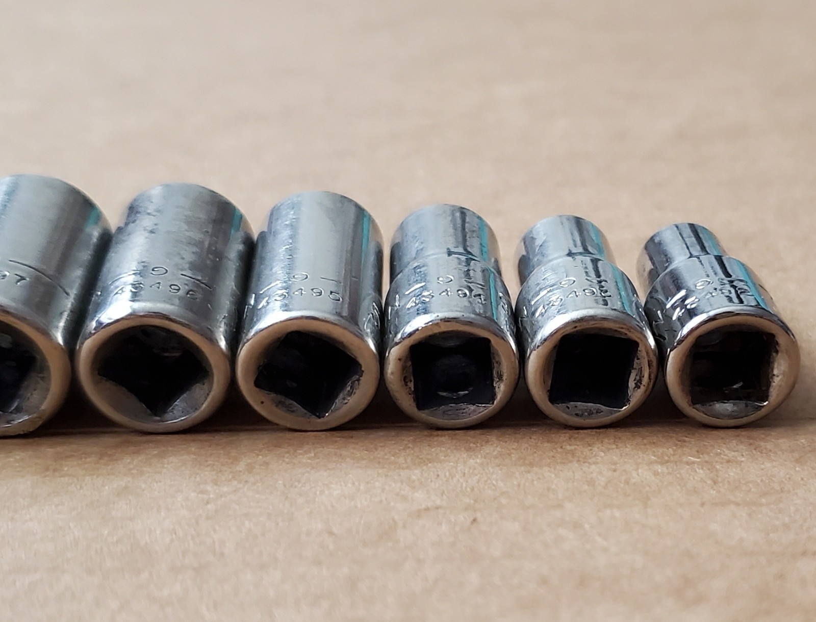 Craftsman 1/4” Drive SAE & Metric 6-Point Sockets 43492 – 43480, 43501 – 43514
