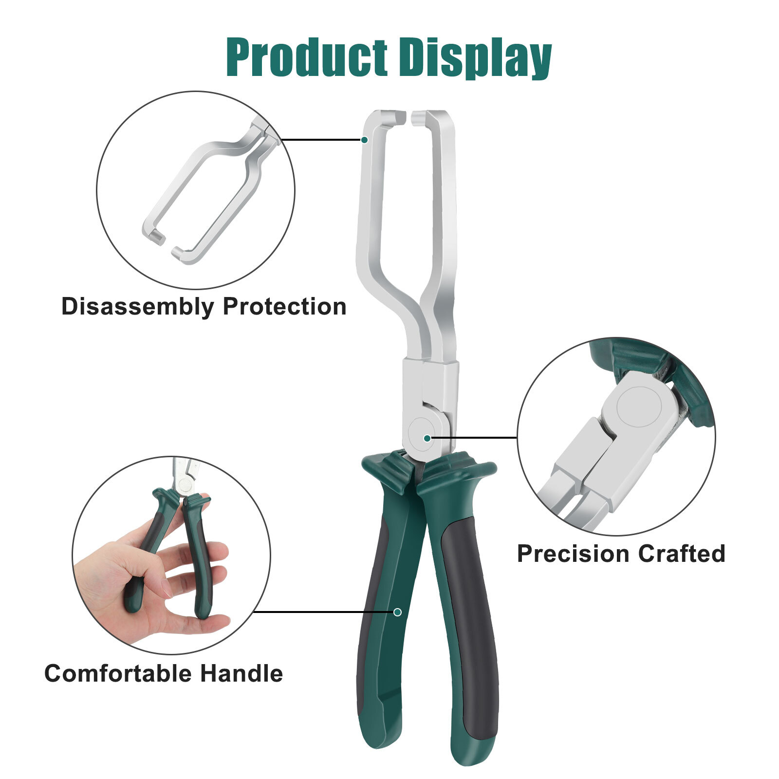 9 Inch Car Fuel Line Clip Spark Plug Removal Long Electrical Disconnect Pliers