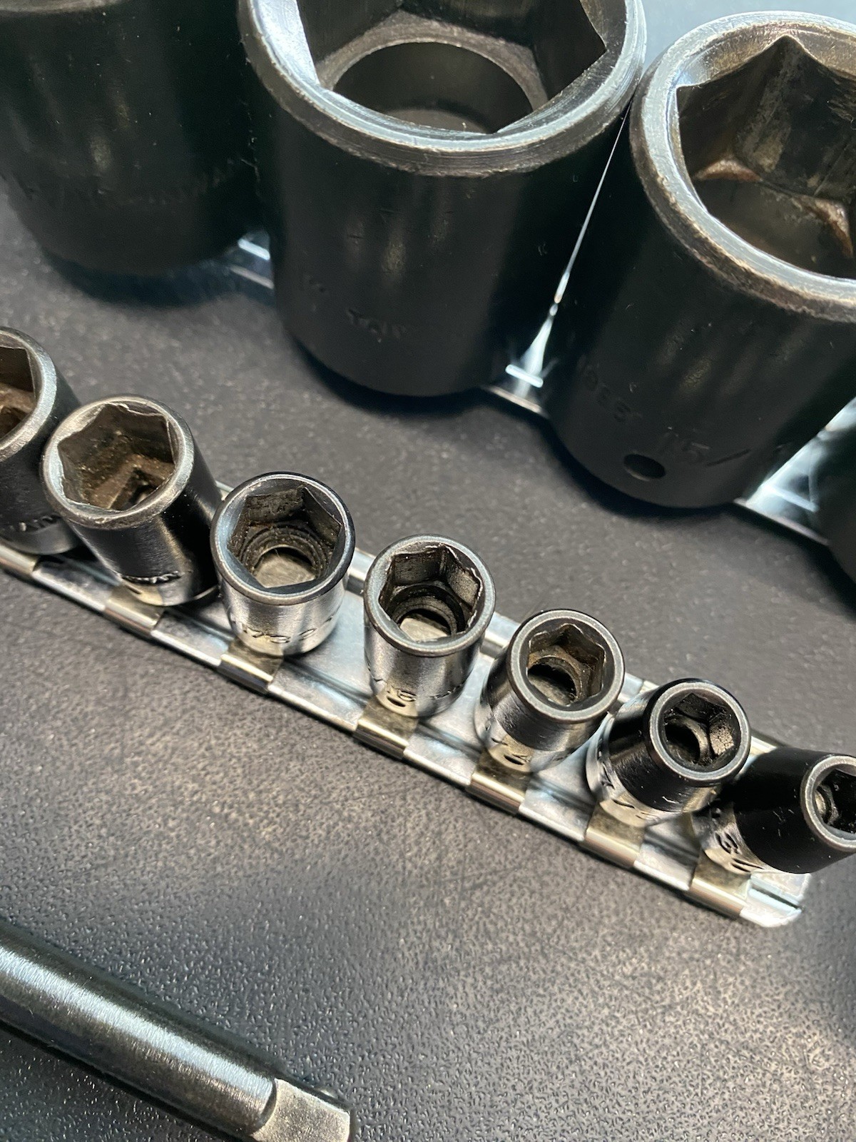 Craftsman Impact Socket Set Standard 1/4” Taiwan, 3/8” USA, 1/2 Taiwan 30 Pc