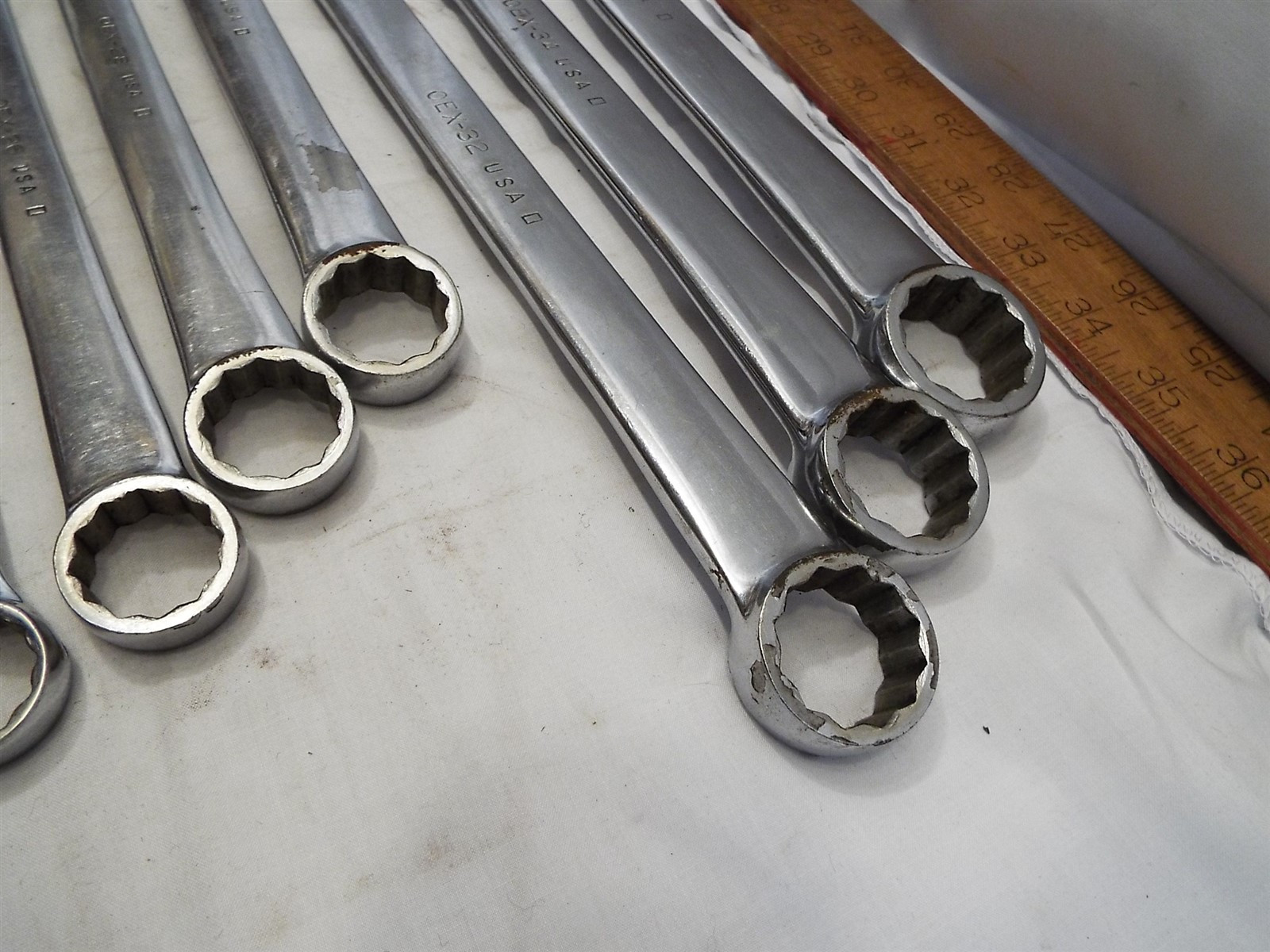 Set 12 Snap-On Combination SAE Wrenches 7/16″ to 1-1/8″ OEX 14-36