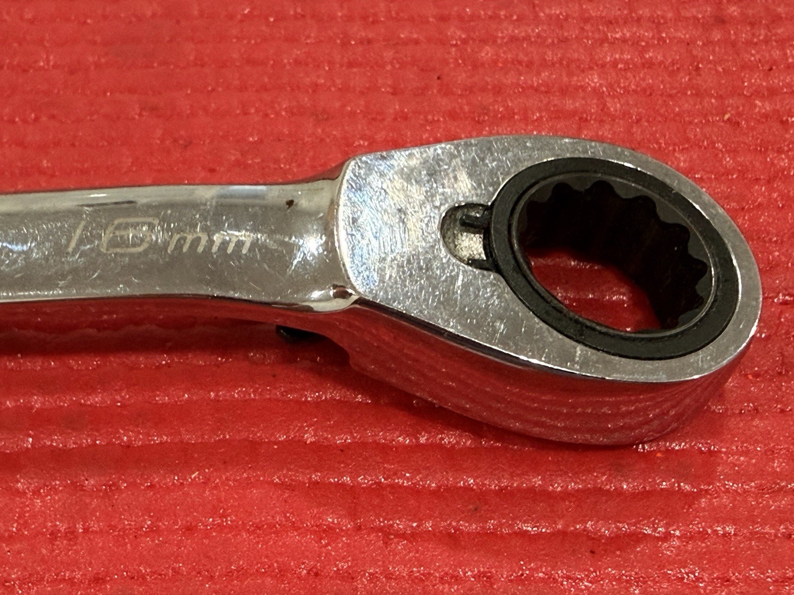 Snap On Blue Point 16mm 15° Offset Ratcheting Combination Wrench BOERM16